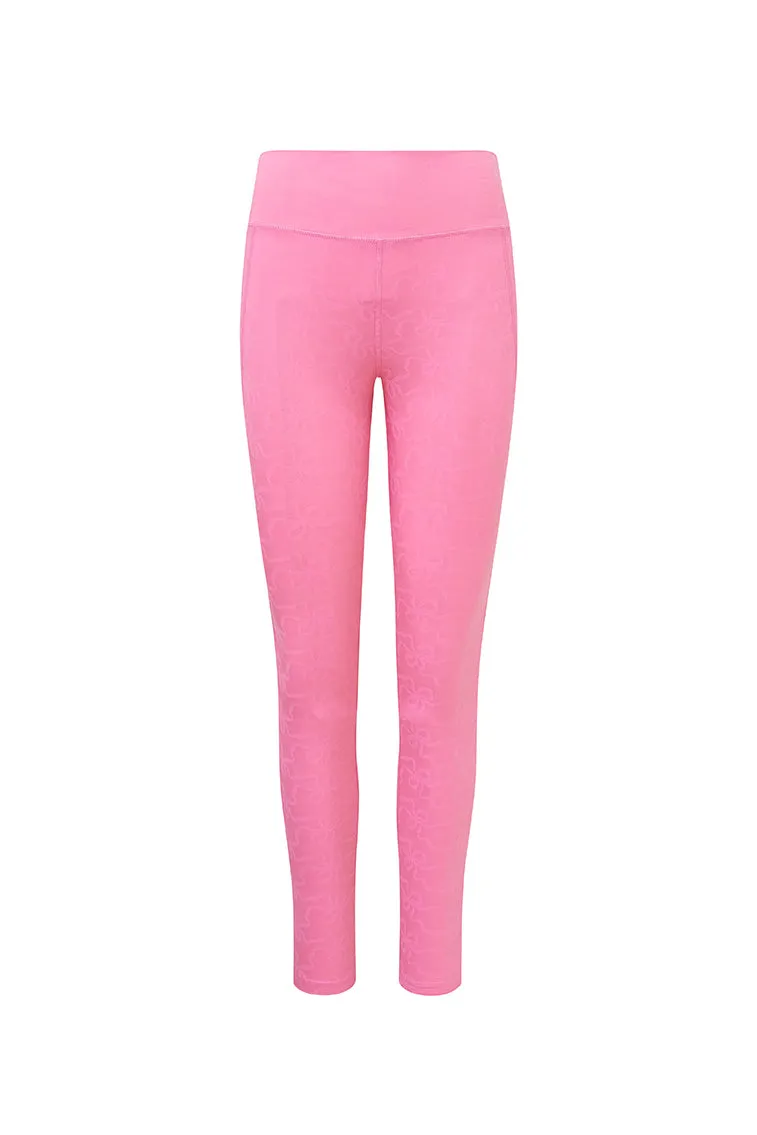 Highland High-Waisted Bow Print Active Legging