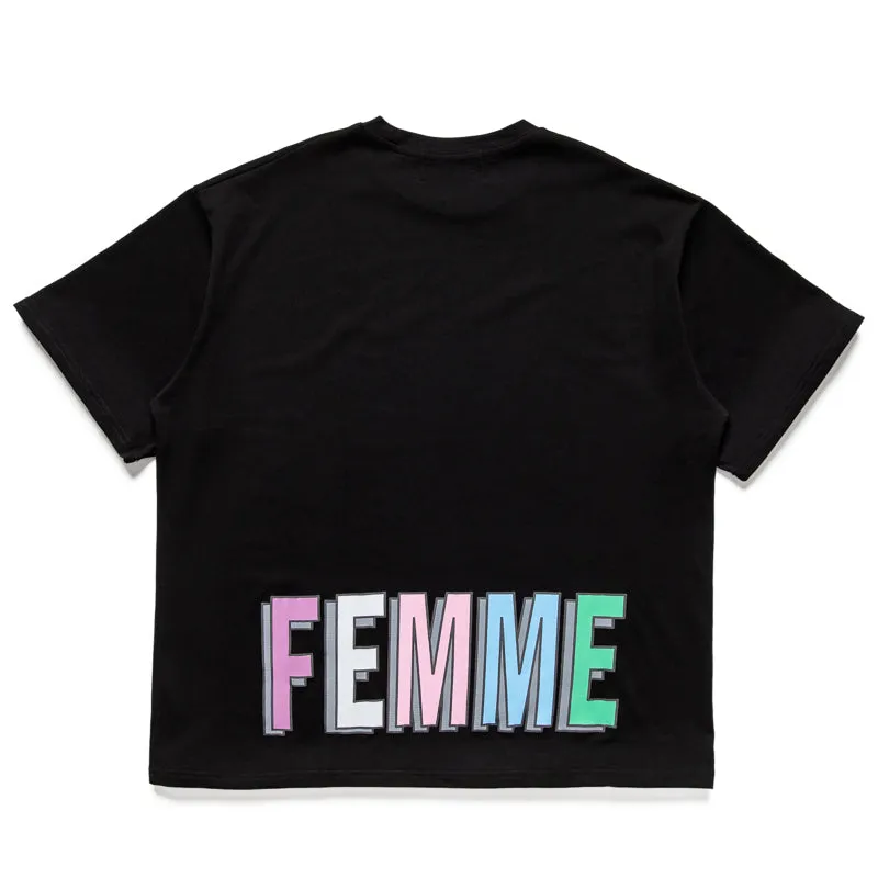 Homme Femme Banner Tee - Black