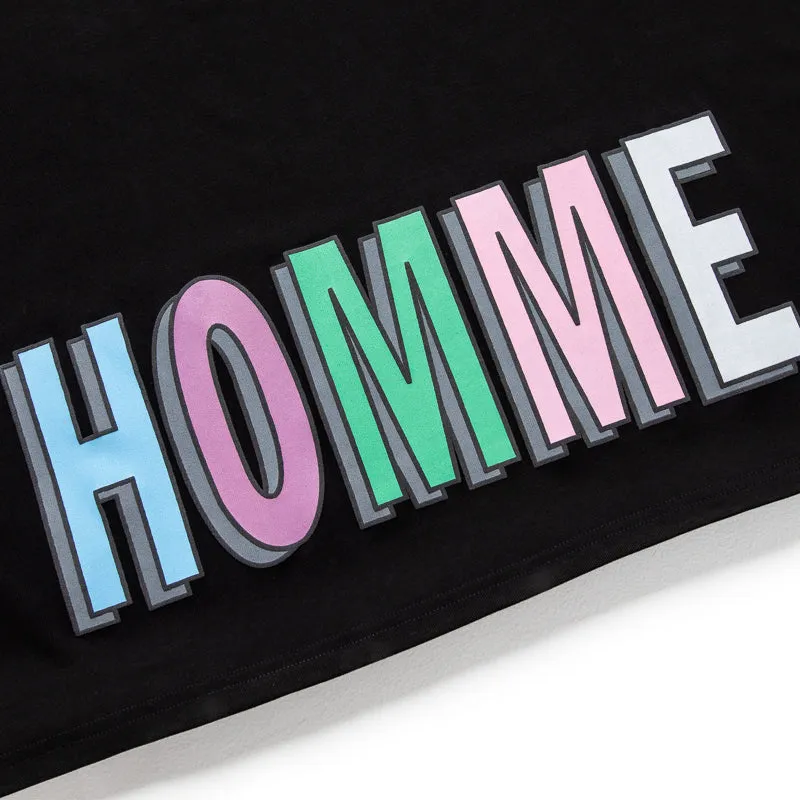 Homme Femme Banner Tee - Black