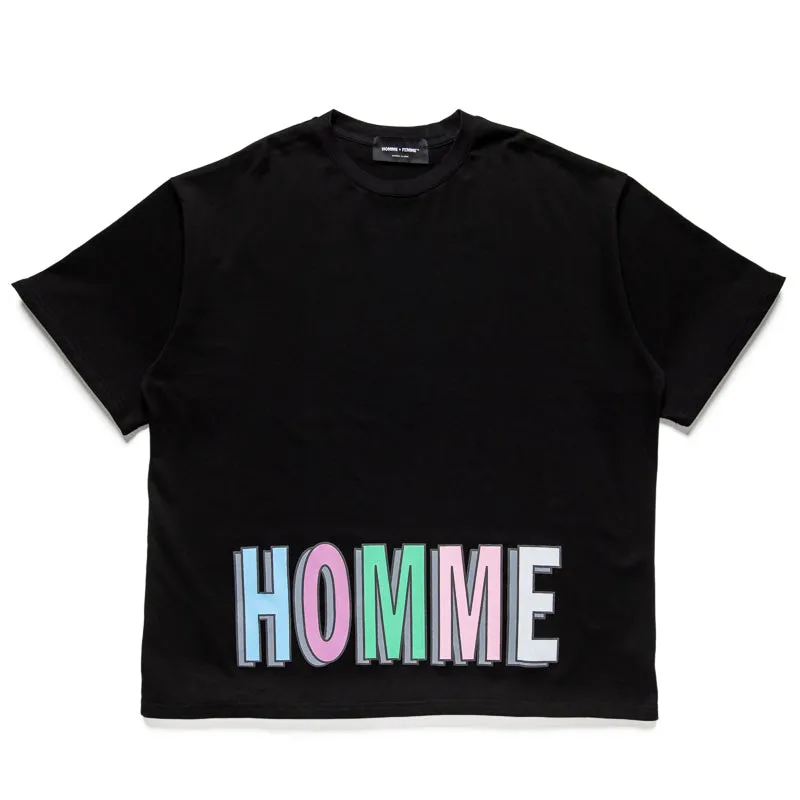 Homme Femme Banner Tee - Black