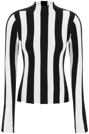 INTERIOR ridley striped funnel-neck sweater