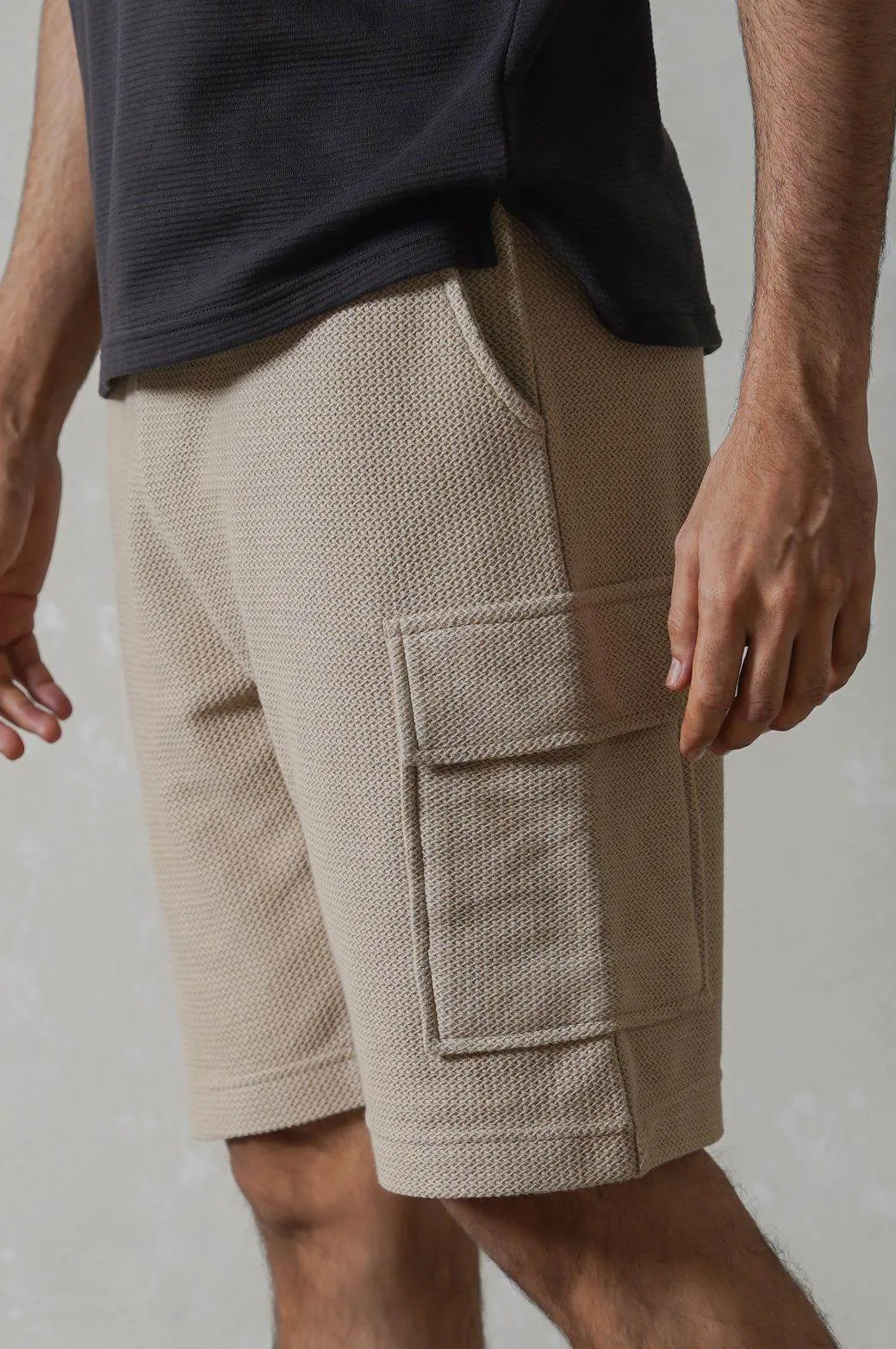 JACQUARD CARGO SHORTS