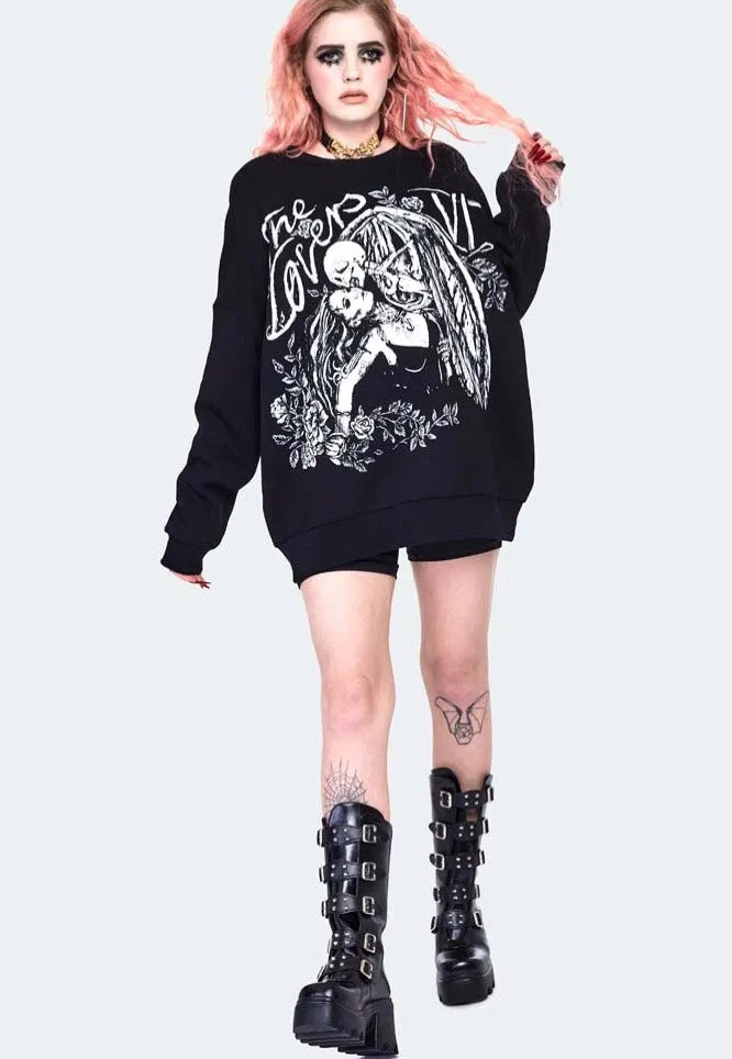 Jawbreaker - Tarot Printed Oversized Black - Sweater