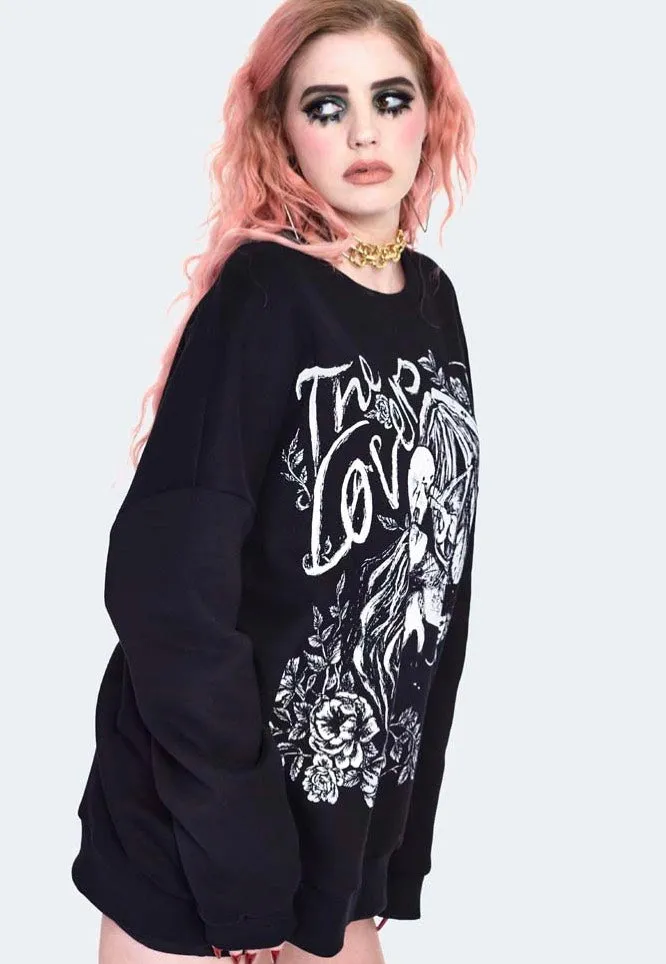 Jawbreaker - Tarot Printed Oversized Black - Sweater