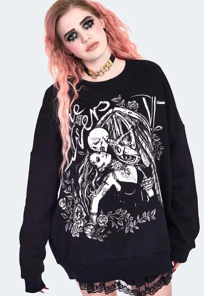 Jawbreaker - Tarot Printed Oversized Black - Sweater