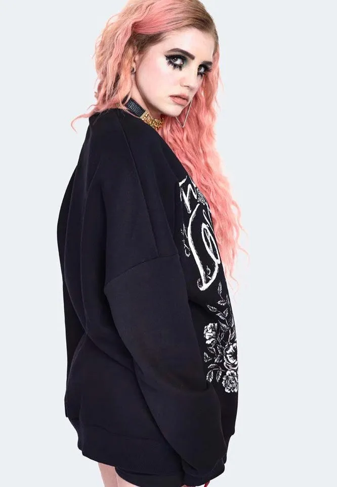 Jawbreaker - Tarot Printed Oversized Black - Sweater