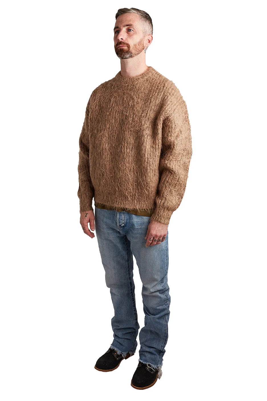 John Elliott Wool Mohair Sweater 'Camel'