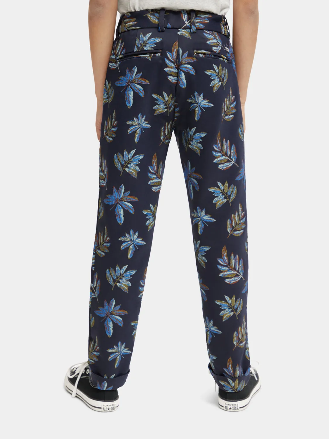 Kids - Loose tapered-fit jacquard pants