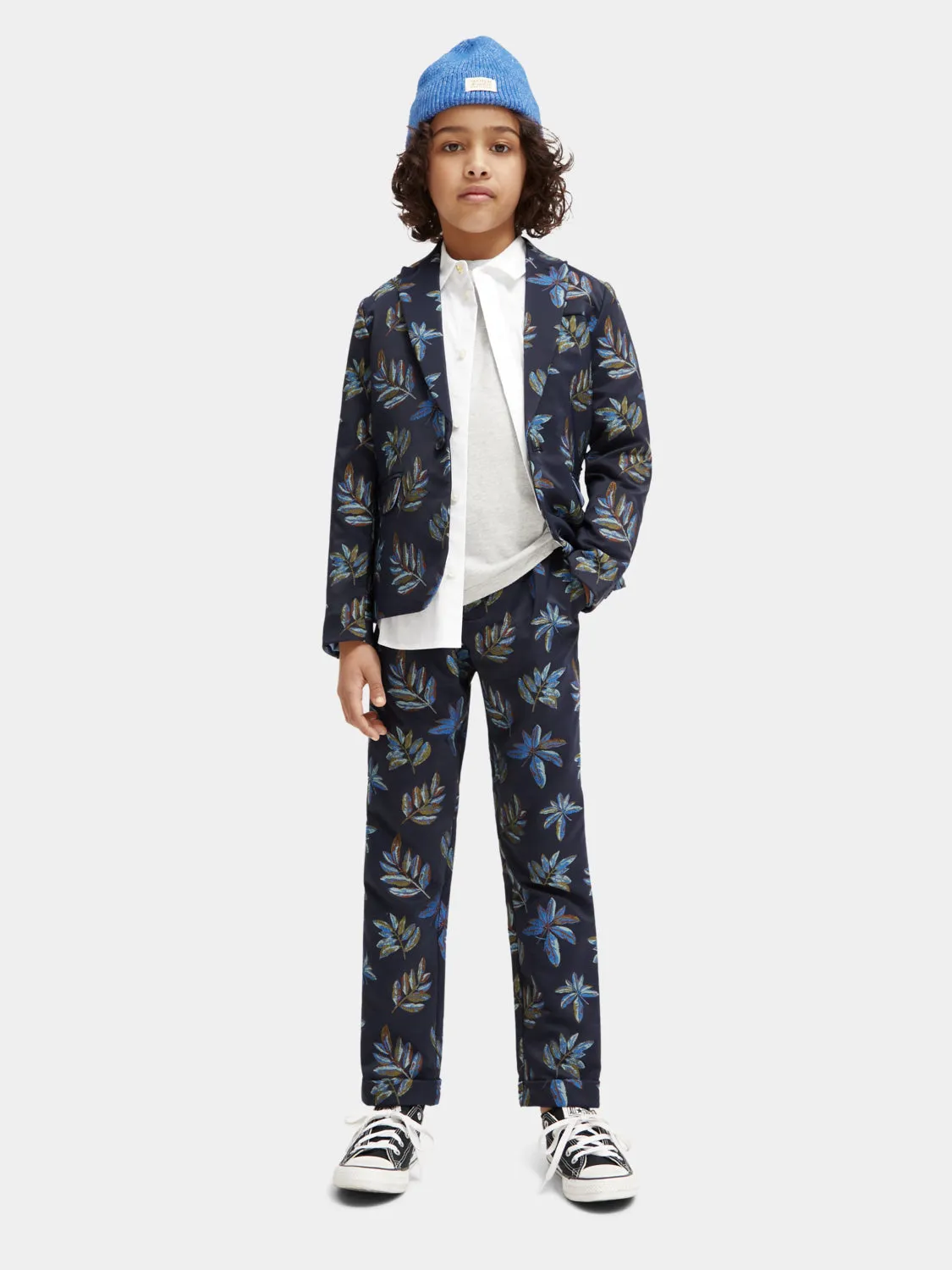 Kids - Loose tapered-fit jacquard pants