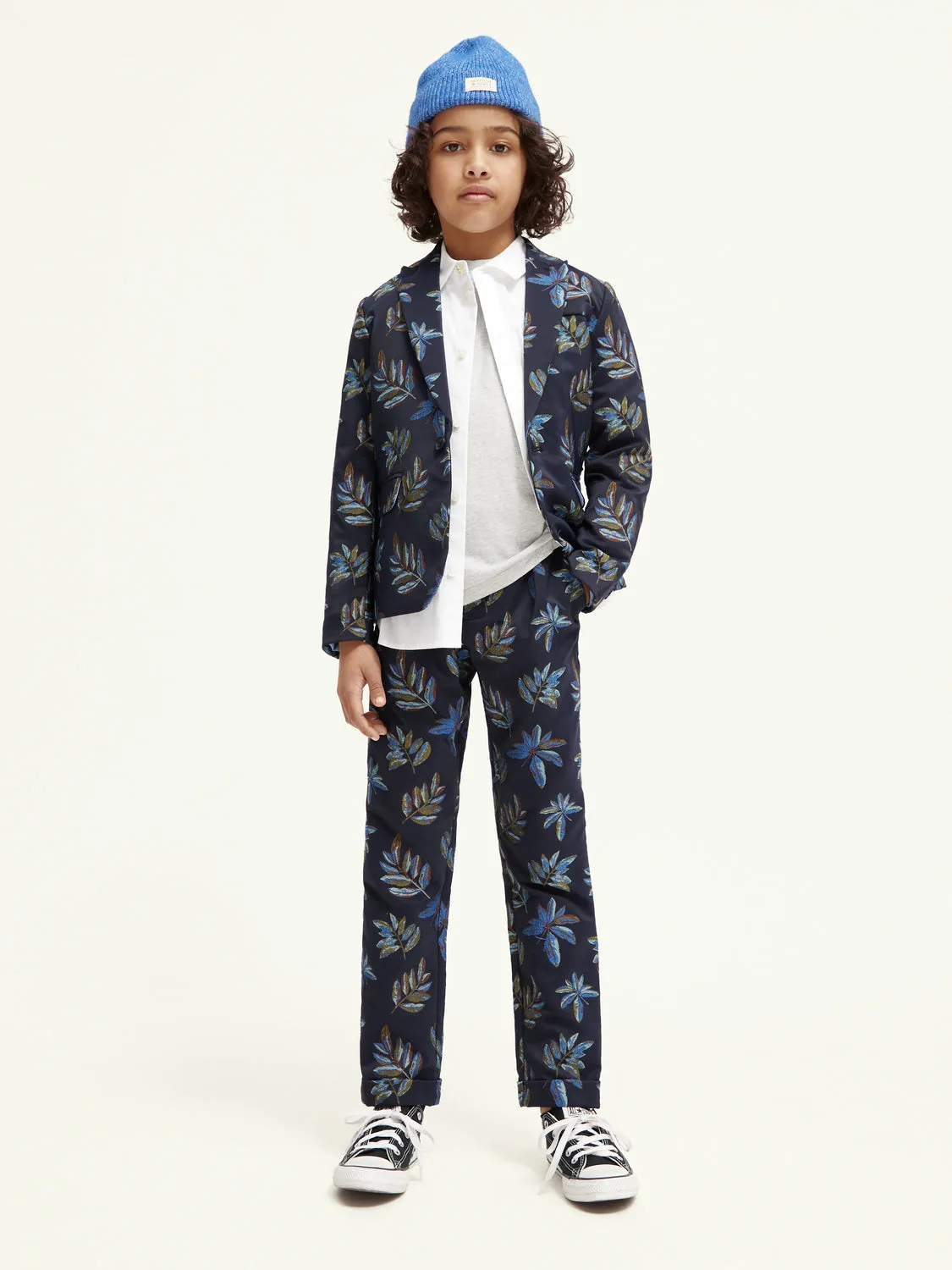 Kids - Loose tapered-fit jacquard pants