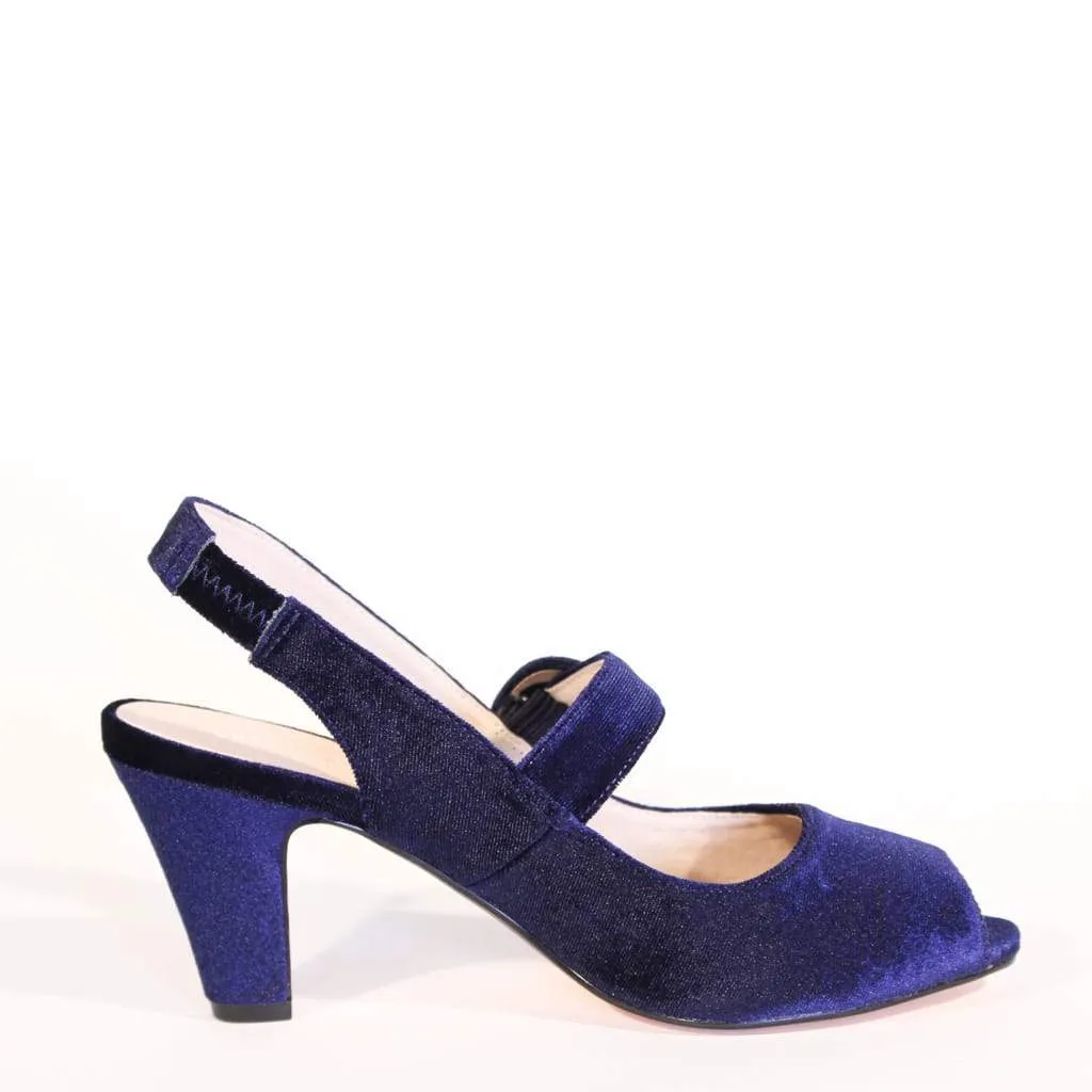 Liberty Velvet Mary Jane Heels