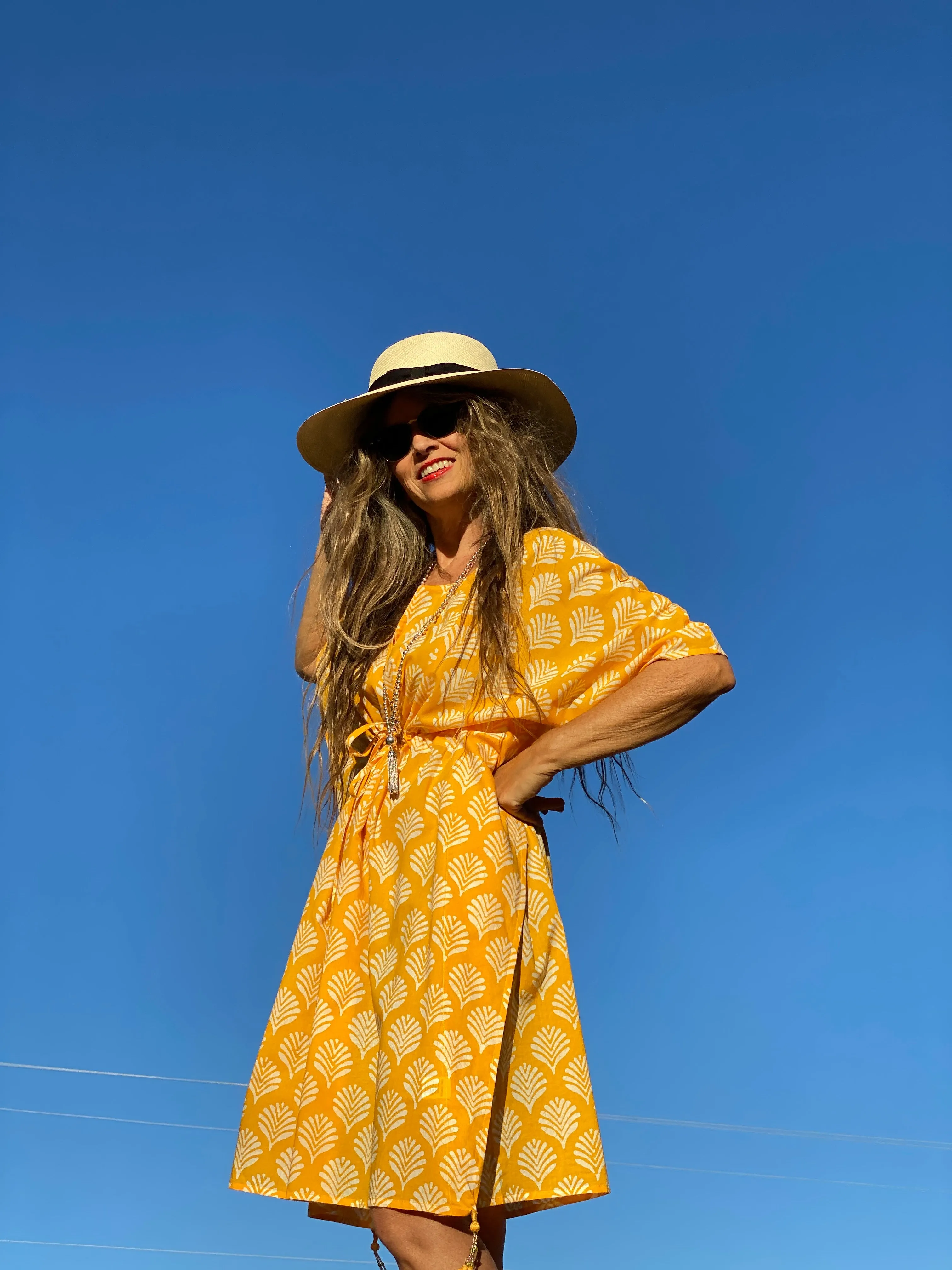 Limoncello Midi Kaftan Dress