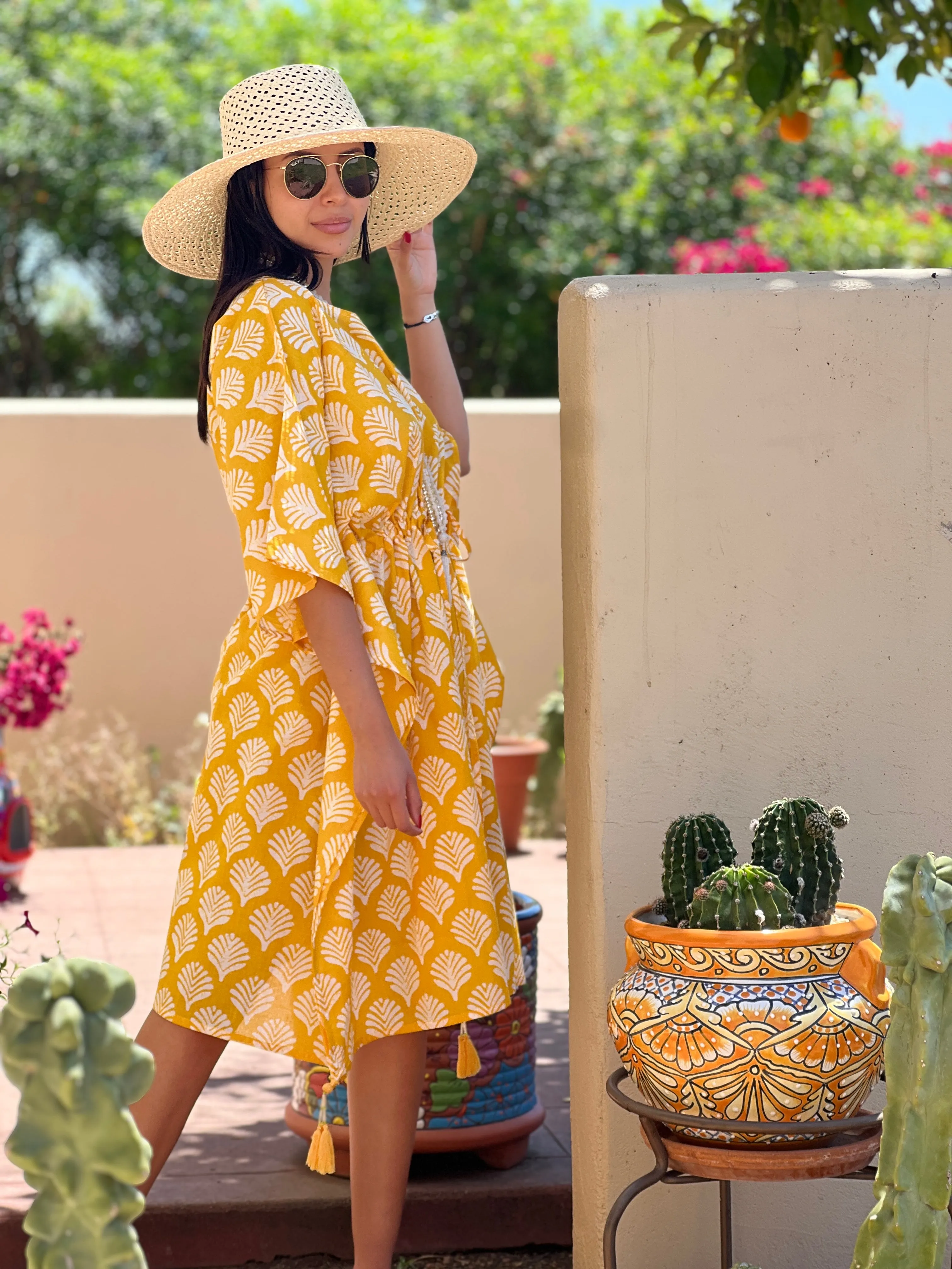 Limoncello Midi Kaftan Dress