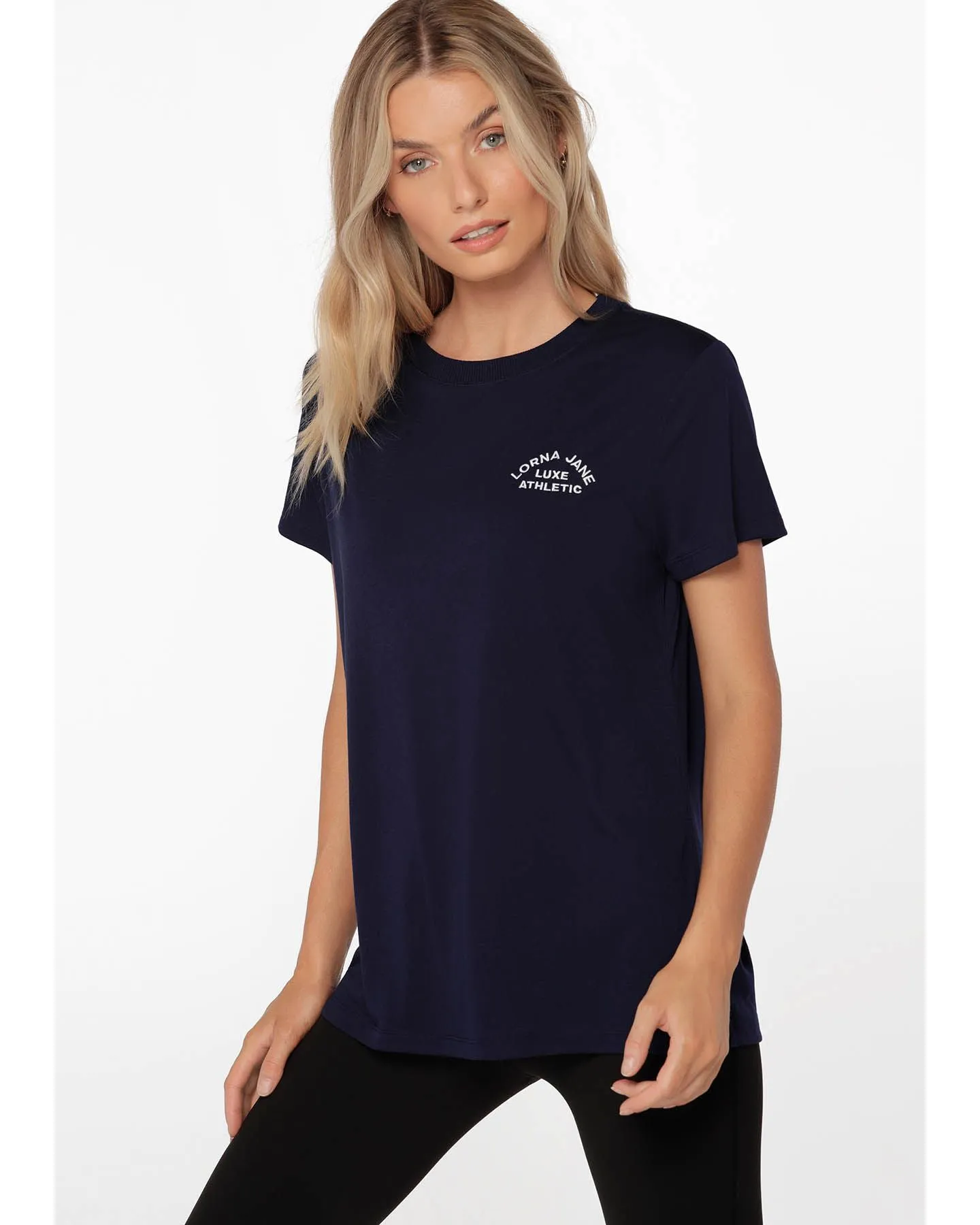 Lorna Jane Lotus T Shirt - French Navy