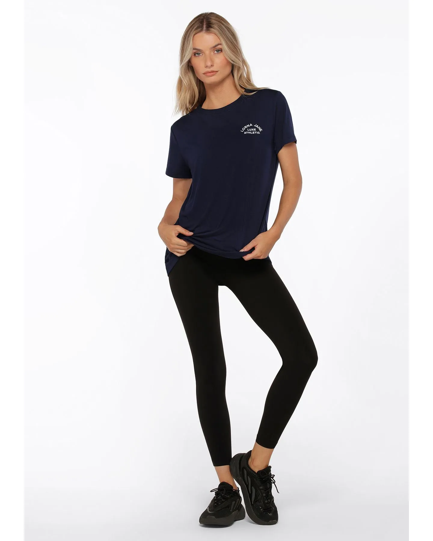 Lorna Jane Lotus T Shirt - French Navy