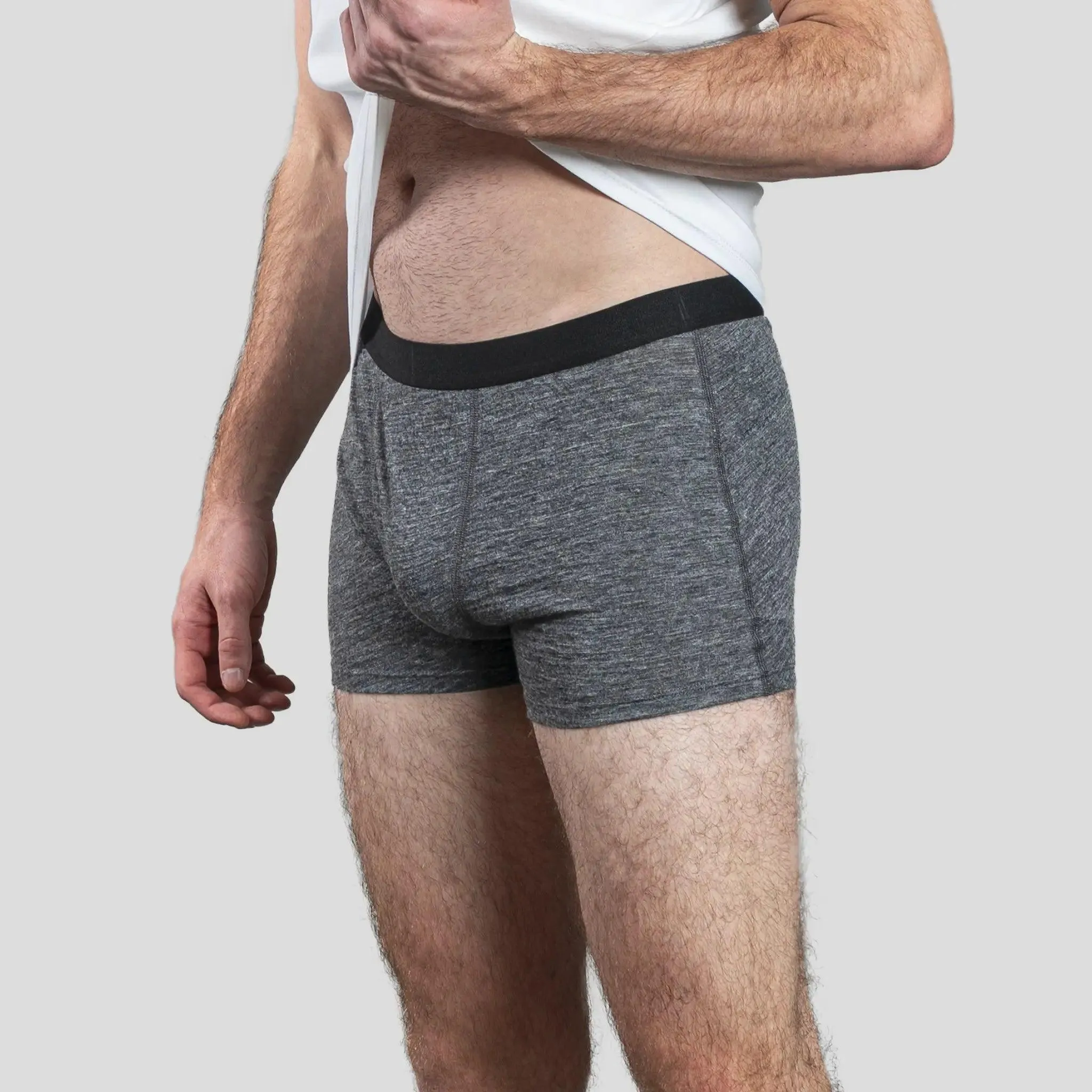 Men's Alpaca Wool Boxer Briefs: 160 Ultralight