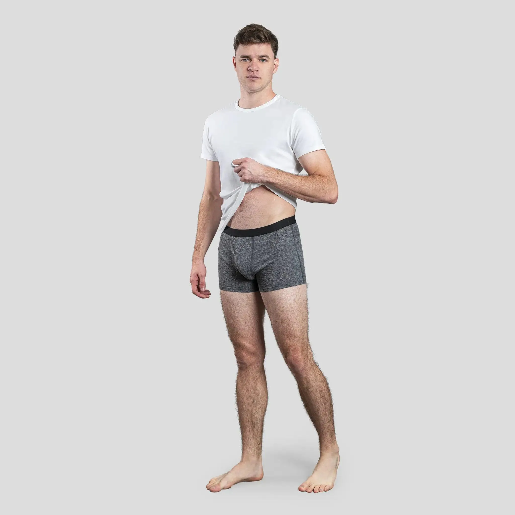 Men's Alpaca Wool Boxer Briefs: 160 Ultralight