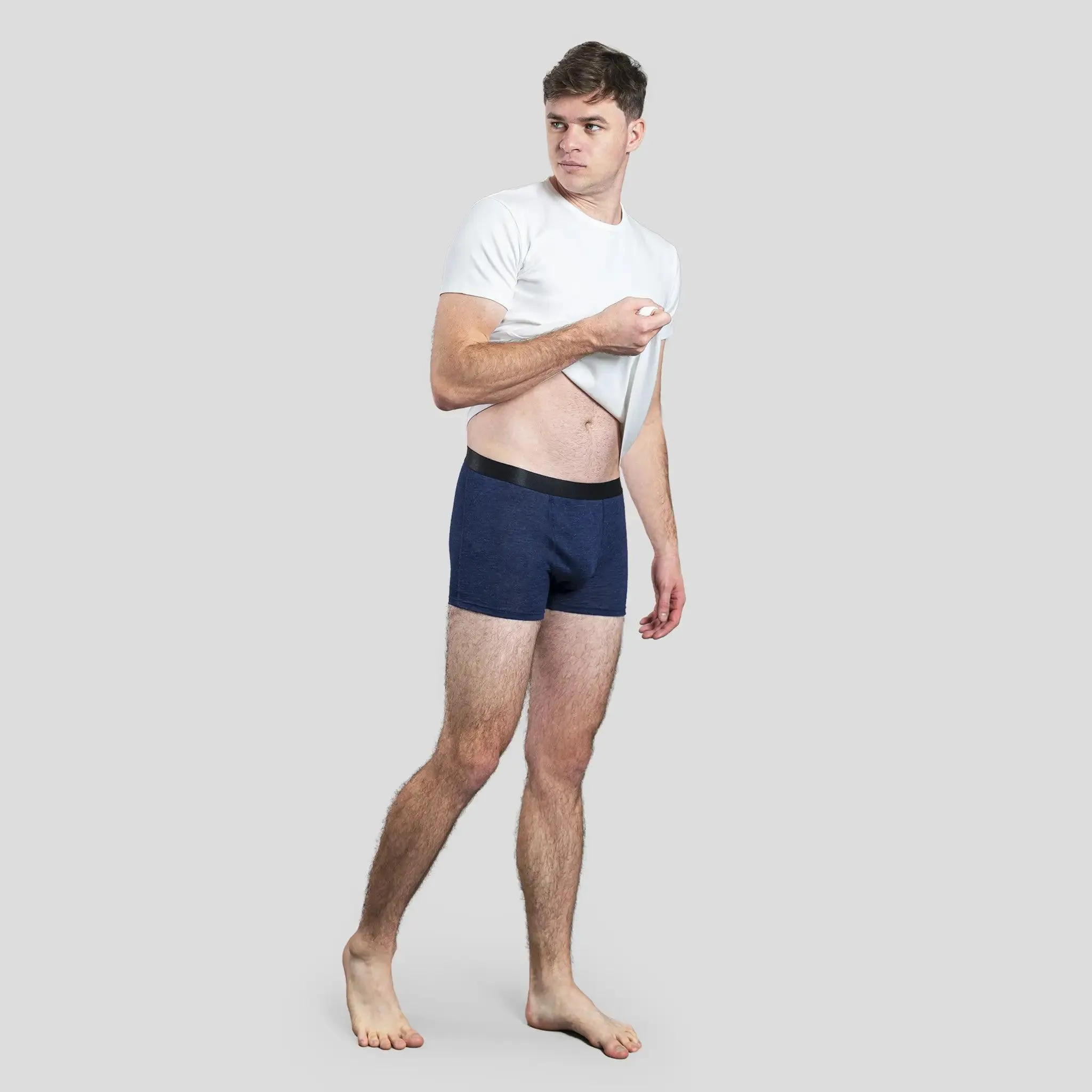 Men's Alpaca Wool Boxer Briefs: 160 Ultralight