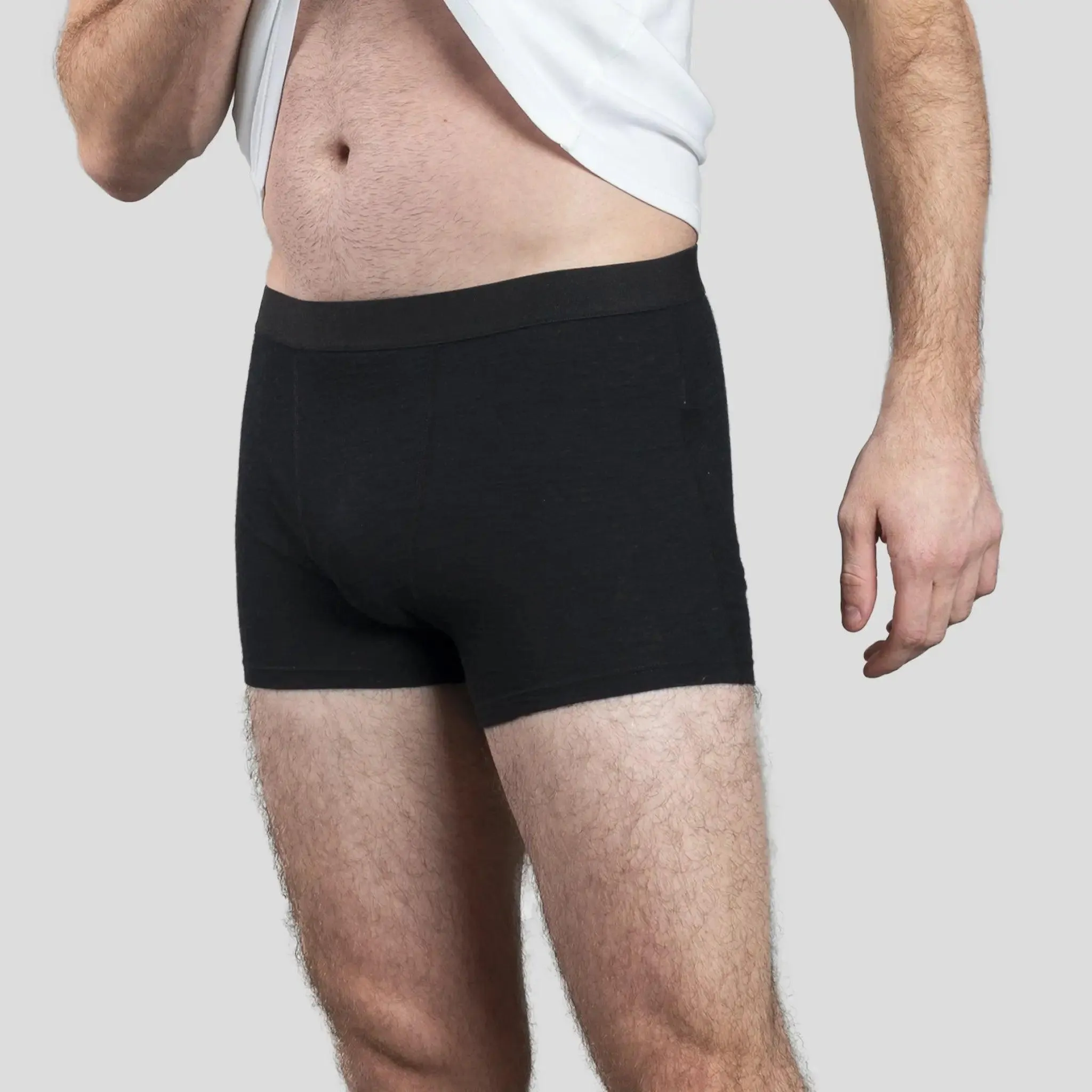 Men's Alpaca Wool Boxer Briefs: 160 Ultralight