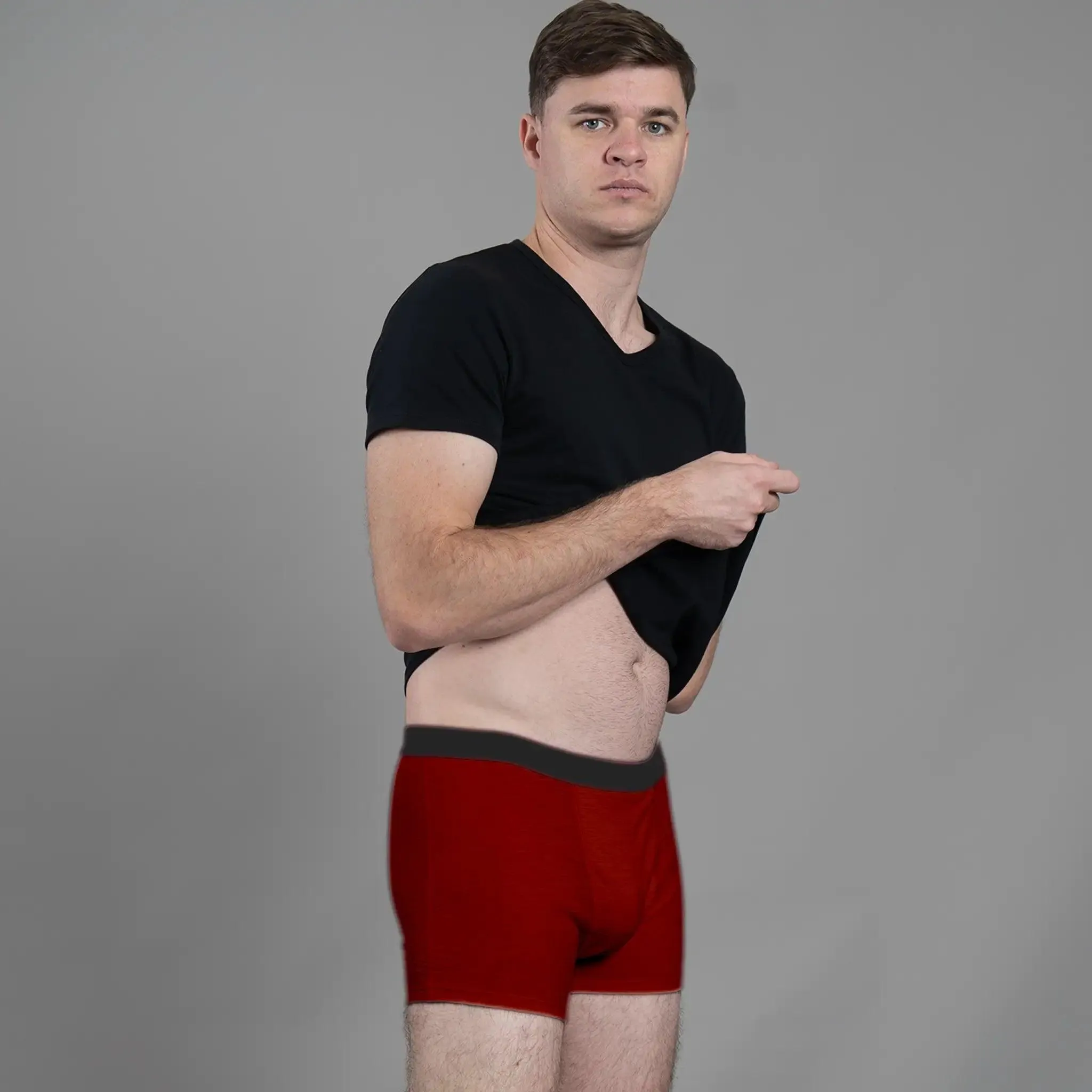 Men's Alpaca Wool Boxer Briefs: 160 Ultralight