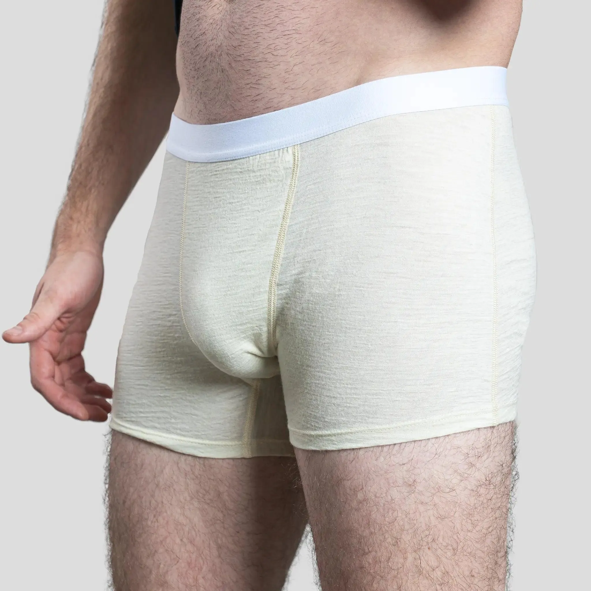 Men's Alpaca Wool Boxer Briefs: 160 Ultralight