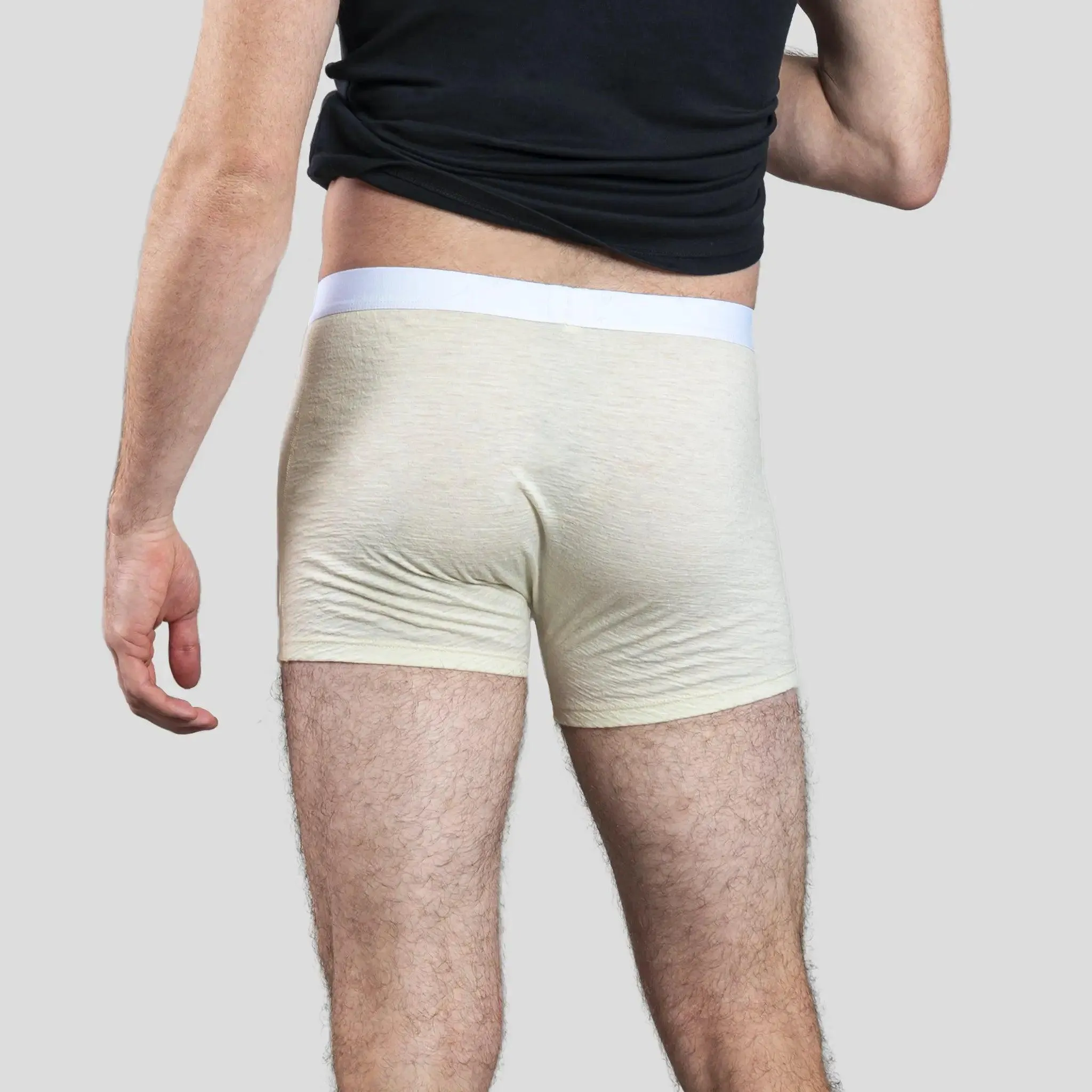 Men's Alpaca Wool Boxer Briefs: 160 Ultralight