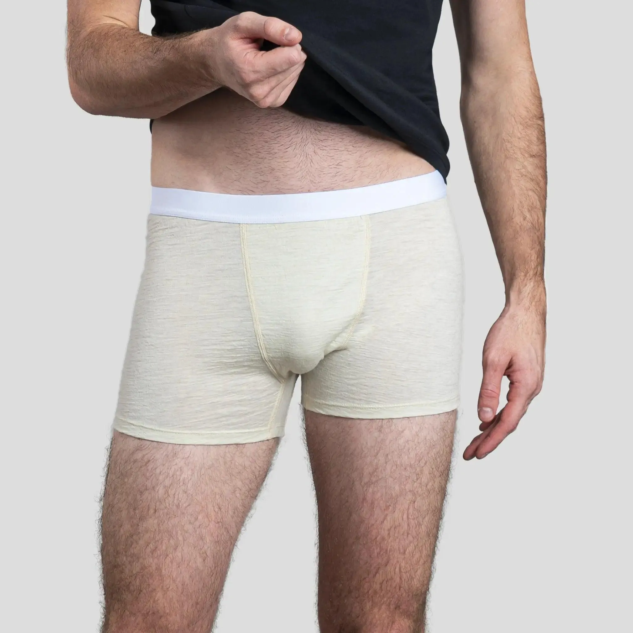 Men's Alpaca Wool Boxer Briefs: 160 Ultralight