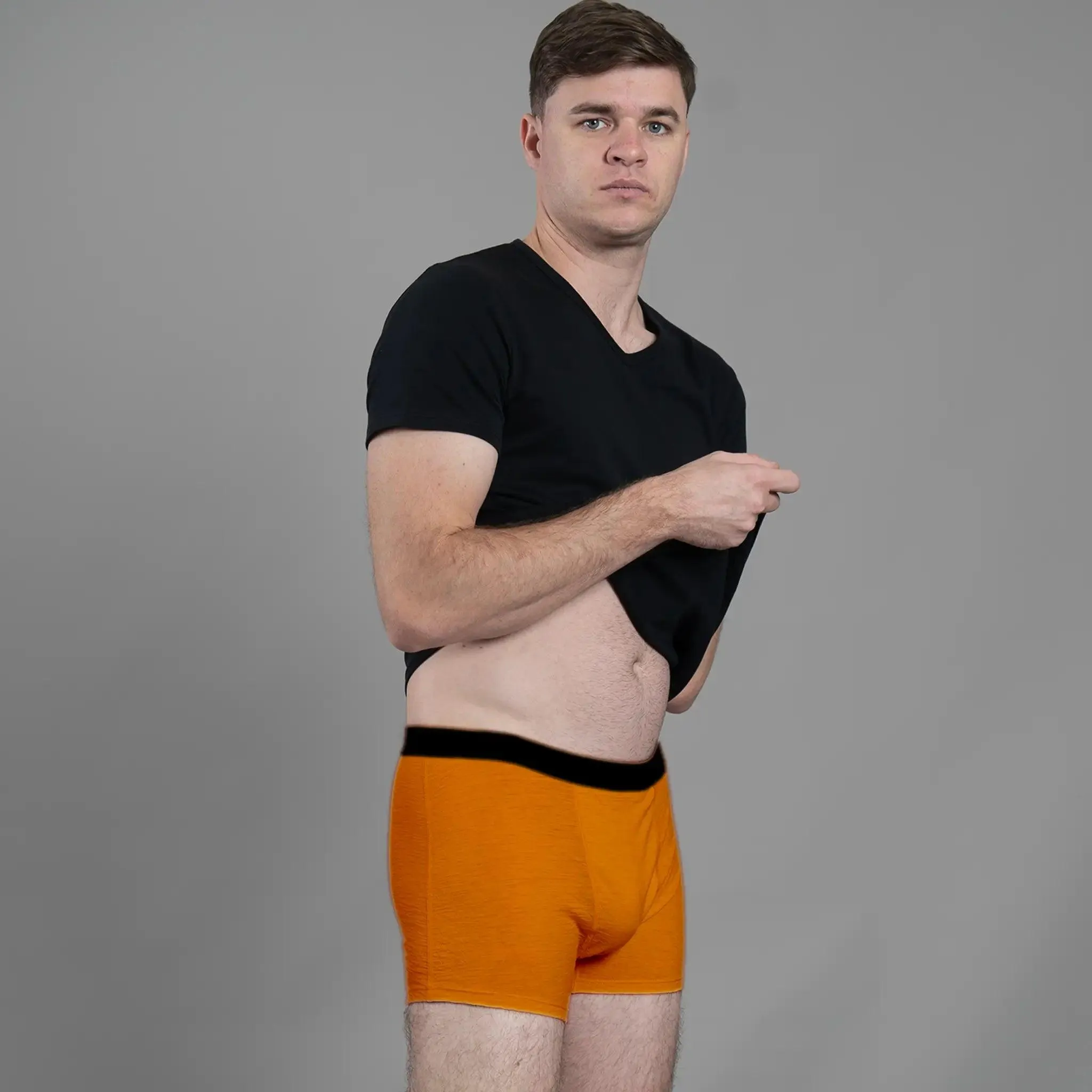 Men's Alpaca Wool Boxer Briefs: 160 Ultralight