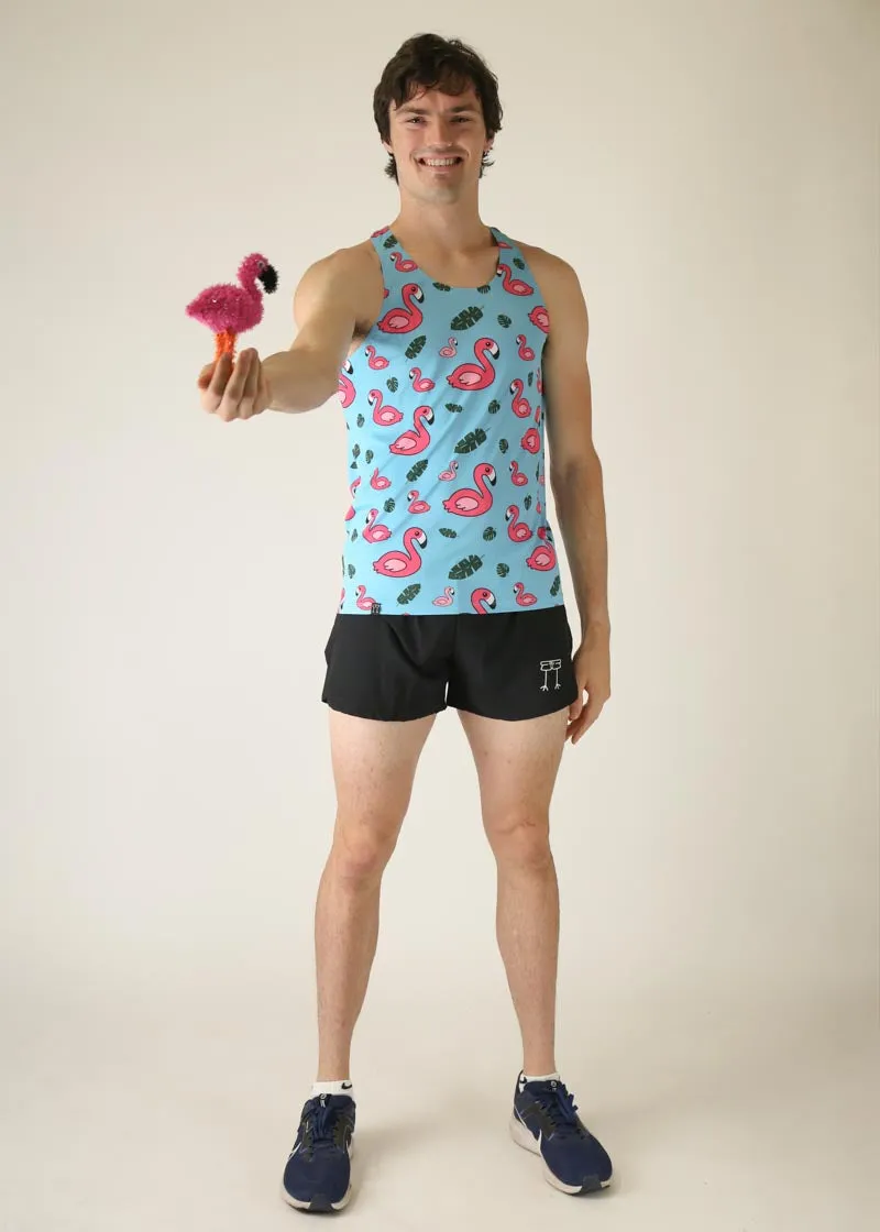 Men's Blue Flamingo Performance Singlet