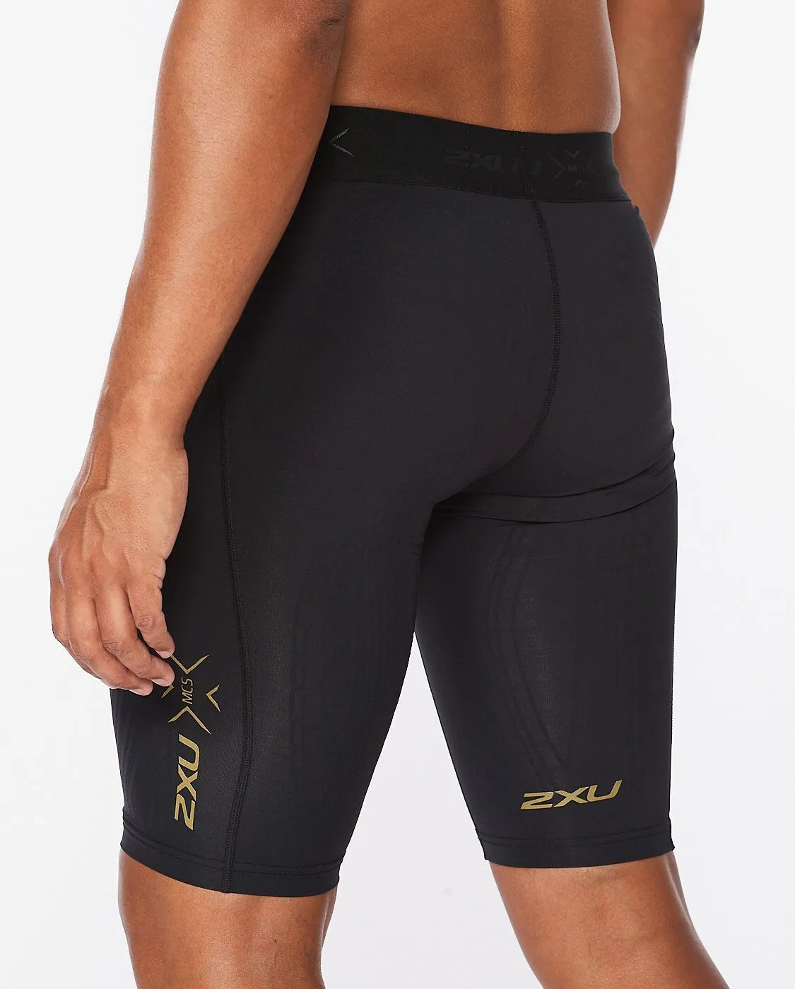 Men's Force Compression Shorts - Black Gold