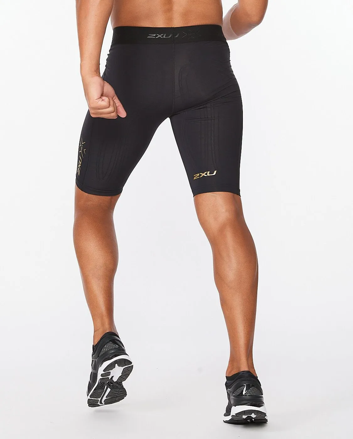 Men's Force Compression Shorts - Black Gold