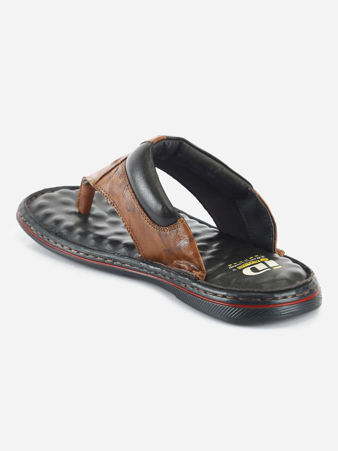 Men's Tan 56 Air Pocket Footbed Thong Sandal (ID4164)