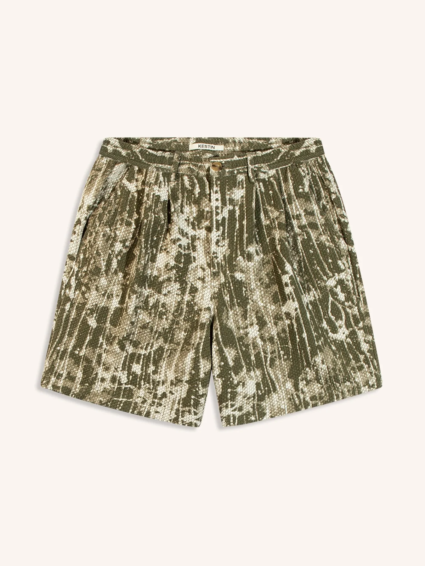 Mhor Short in Olive / Ecru Camo Jacquard