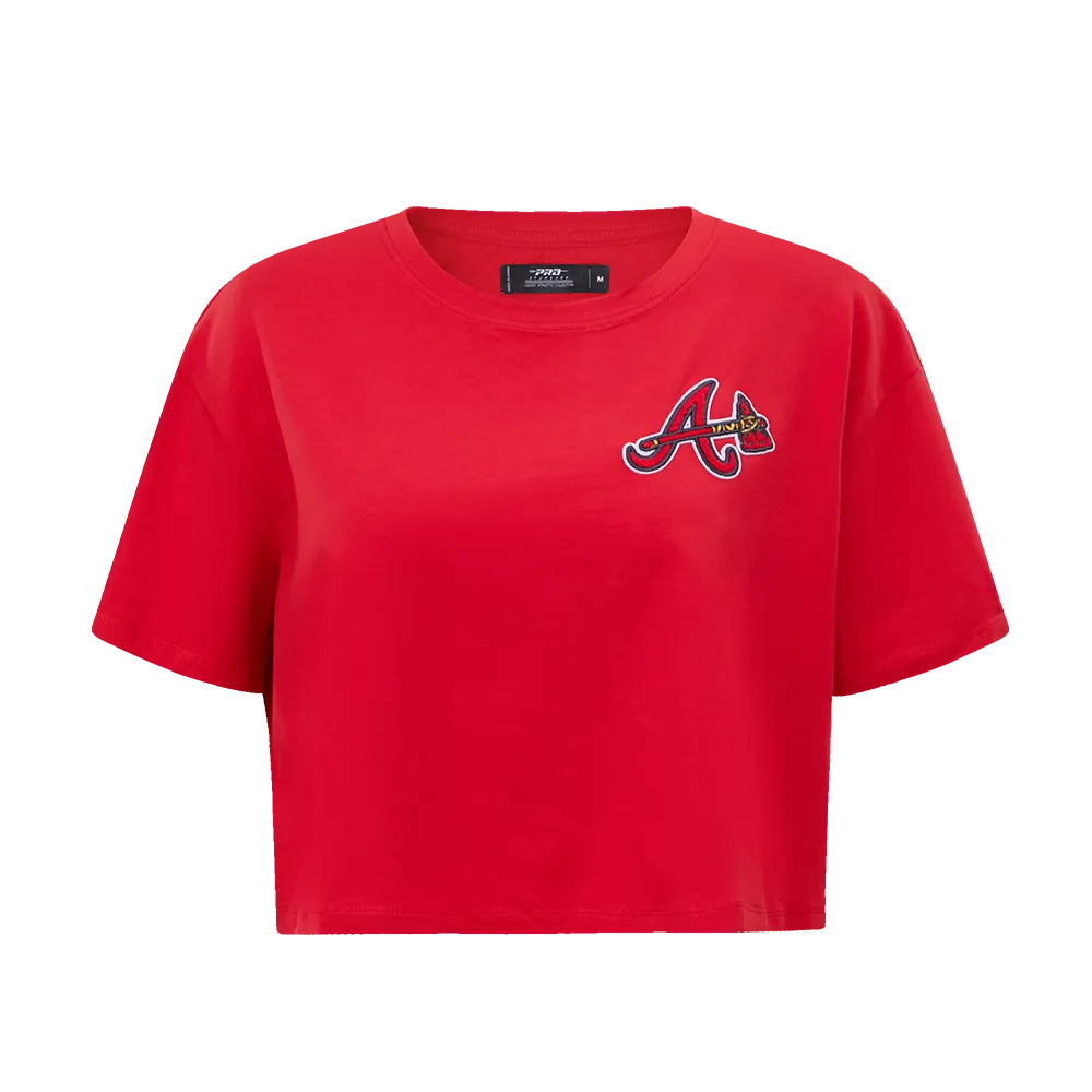 MLB ATLANTA BRAVES CLASSIC WOMEN'S BOXY TEE (RED)