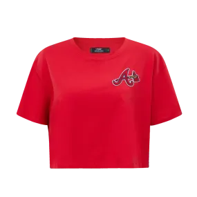 MLB ATLANTA BRAVES CLASSIC WOMEN'S BOXY TEE (RED)