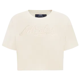 MLB ATLANTA BRAVES NEUTRAL WOMEN'S BOXY TEE (EGGSHELL)