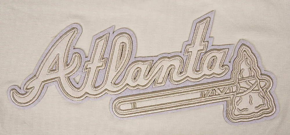 MLB ATLANTA BRAVES NEUTRAL WOMEN'S BOXY TEE (TAUPE)