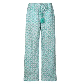 Nina Aqua Cotton Lounge Pants FINAL SALE