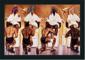 Pamper Party | Framed Sensual Black Art | 29L X 41W Inches