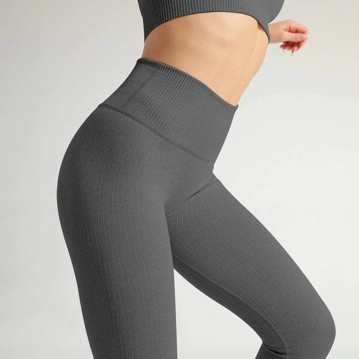 Pastel High Waist Ribbed Seamless Leggings