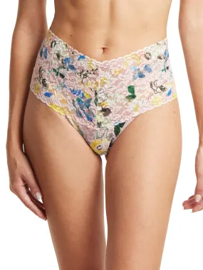 Printed Retro Lace Thong Cannes You Believe It Sale