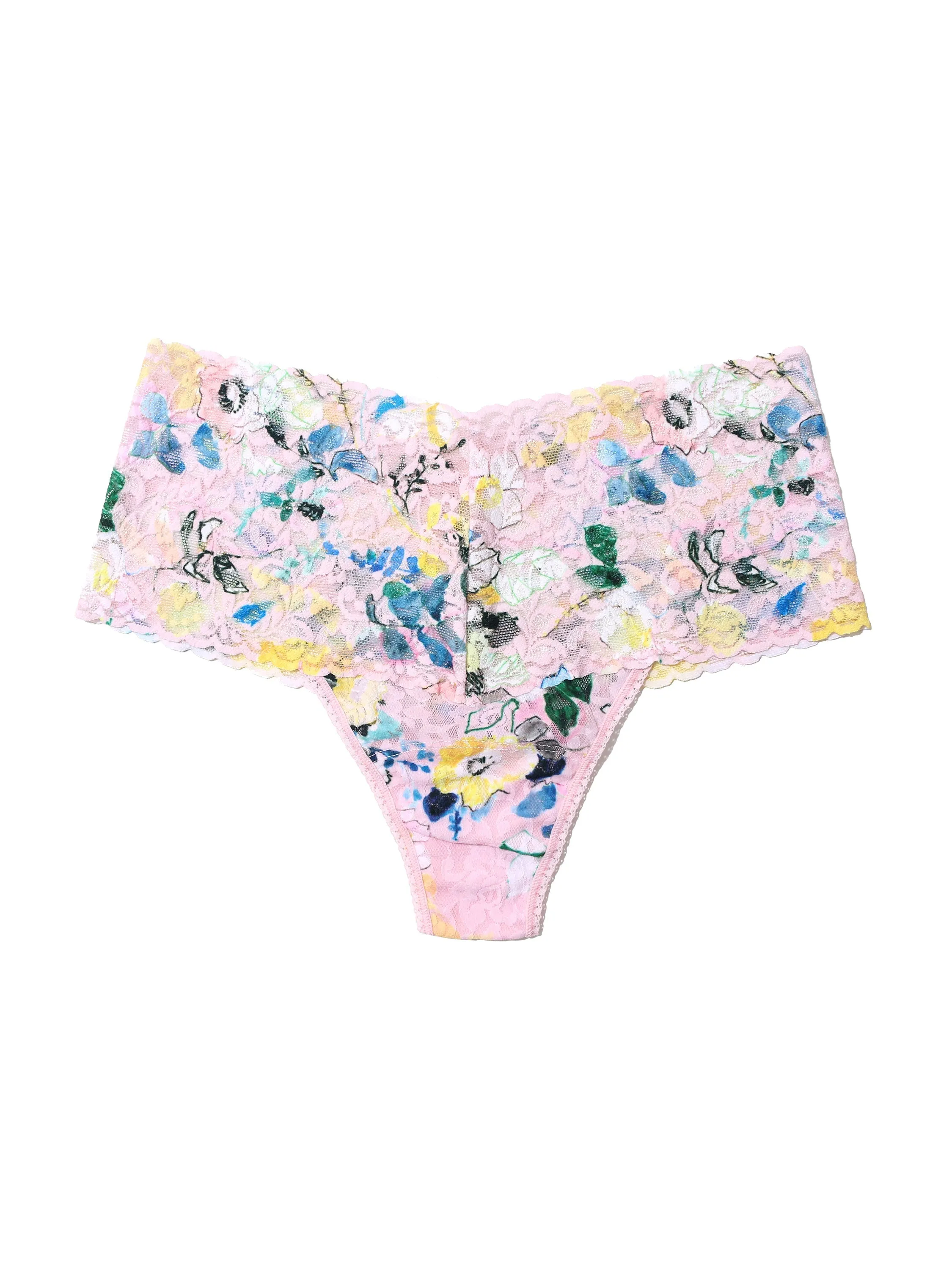 Printed Retro Lace Thong Cannes You Believe It Sale