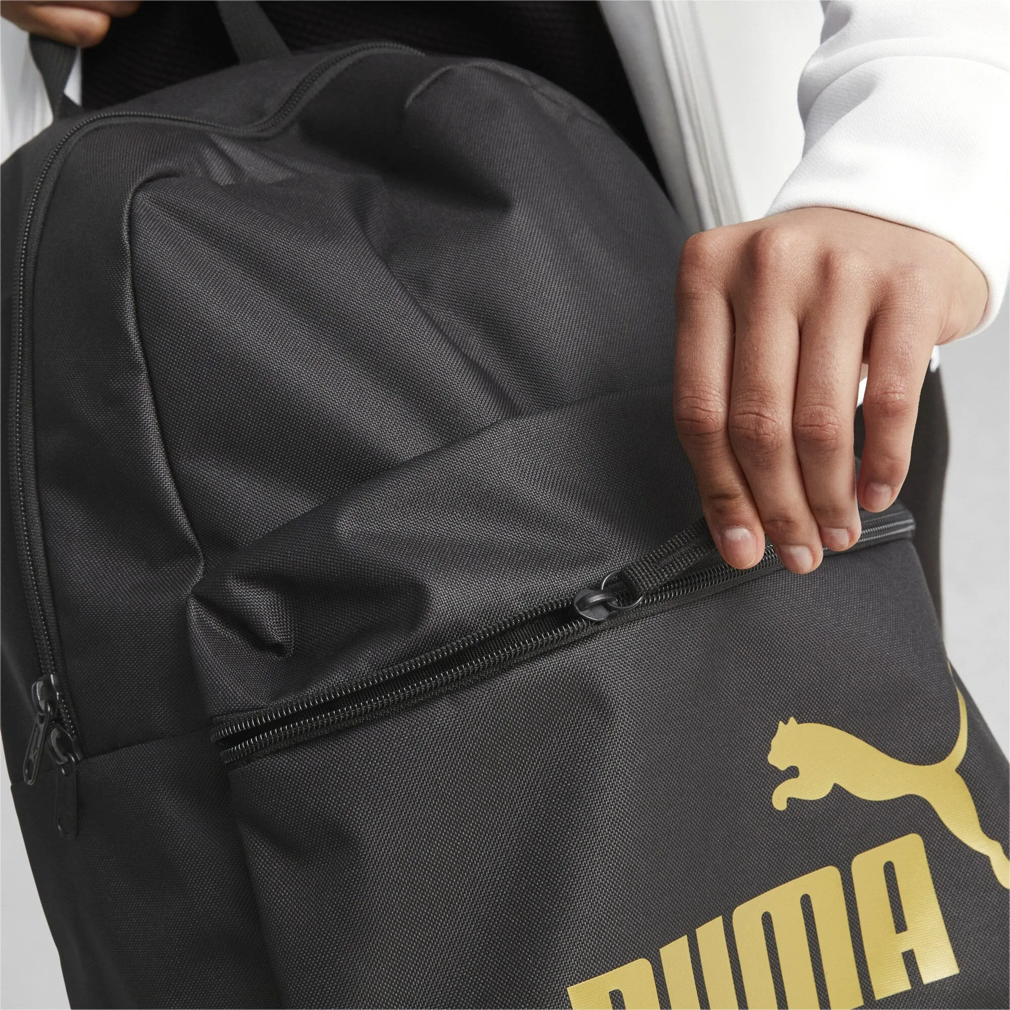 PUMA Phase Backpack - PUMA Black-Golden Logo