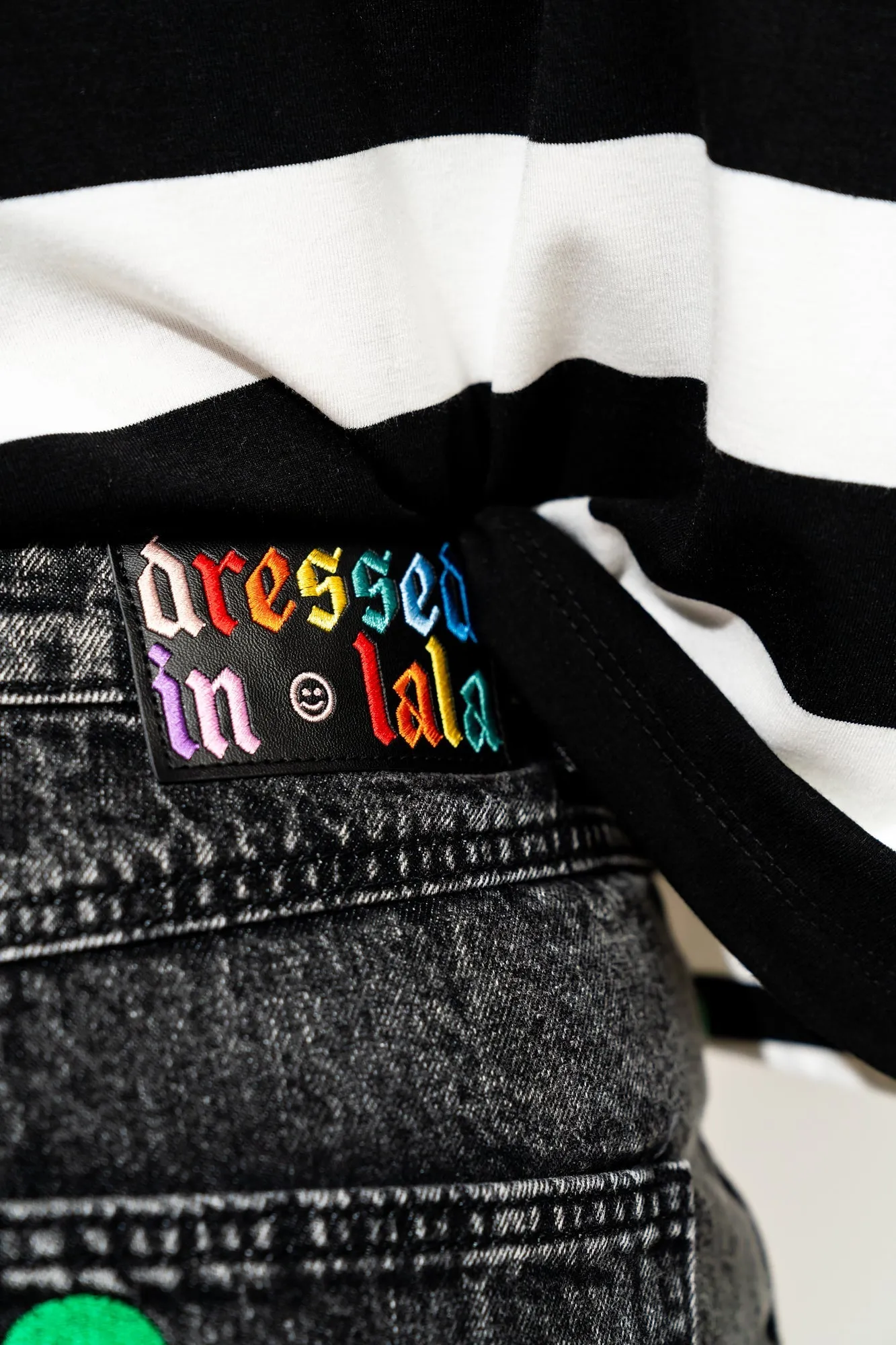 Rare Embroidered Alien Wide Leg Denim