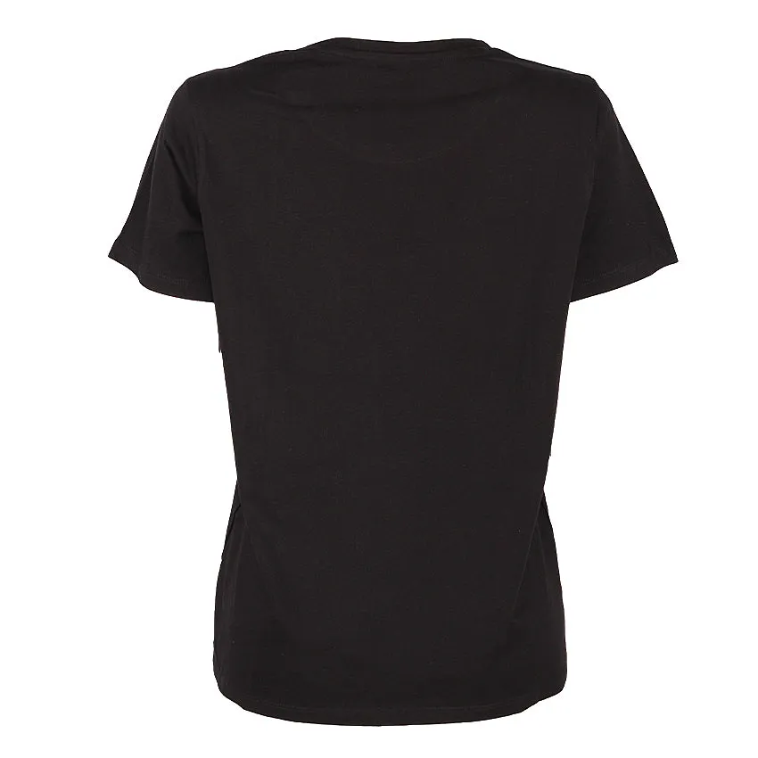 REDTAG Black Casual T-Shirt for Women