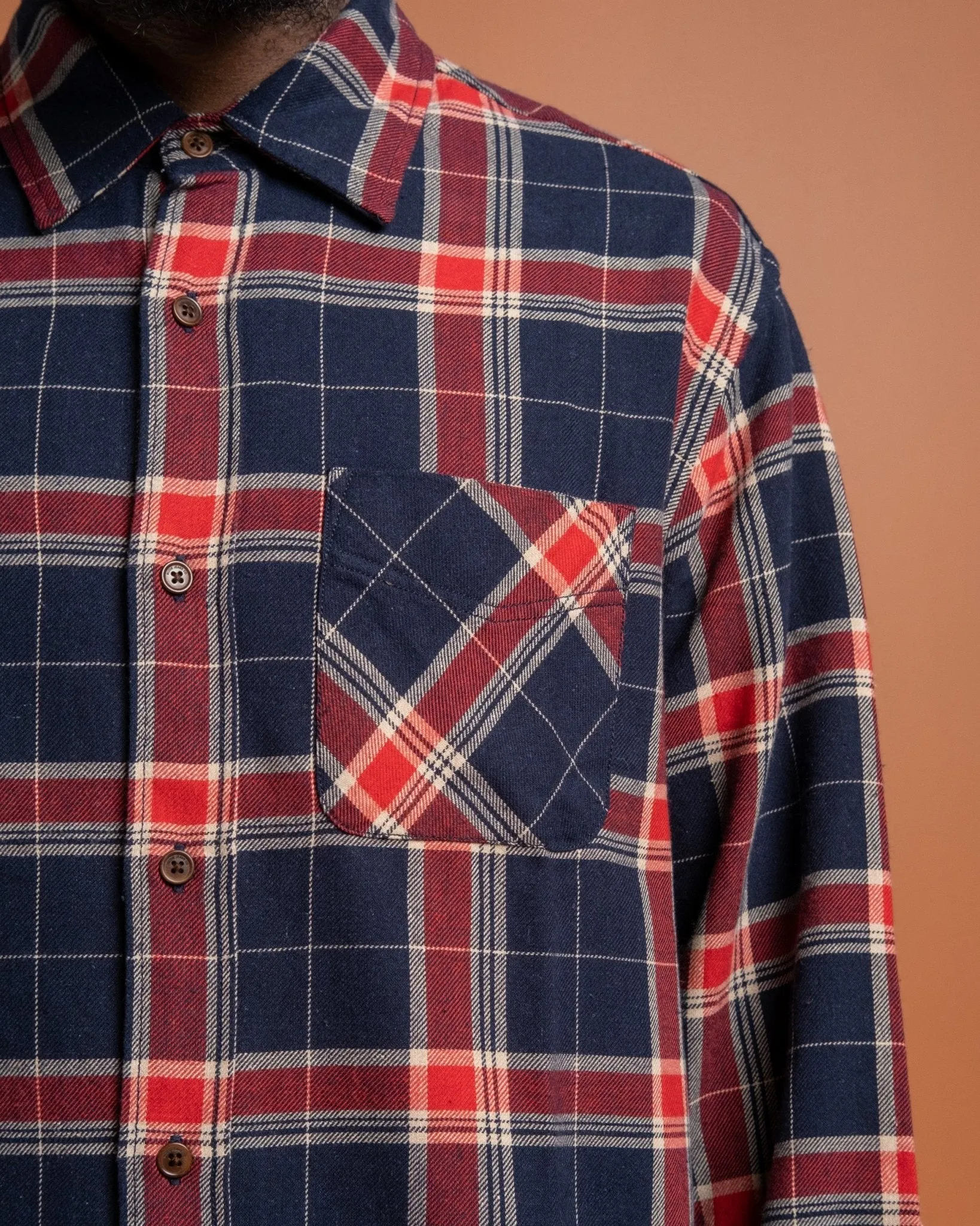 Relaxed Flannel Shirt Rebirth Multi