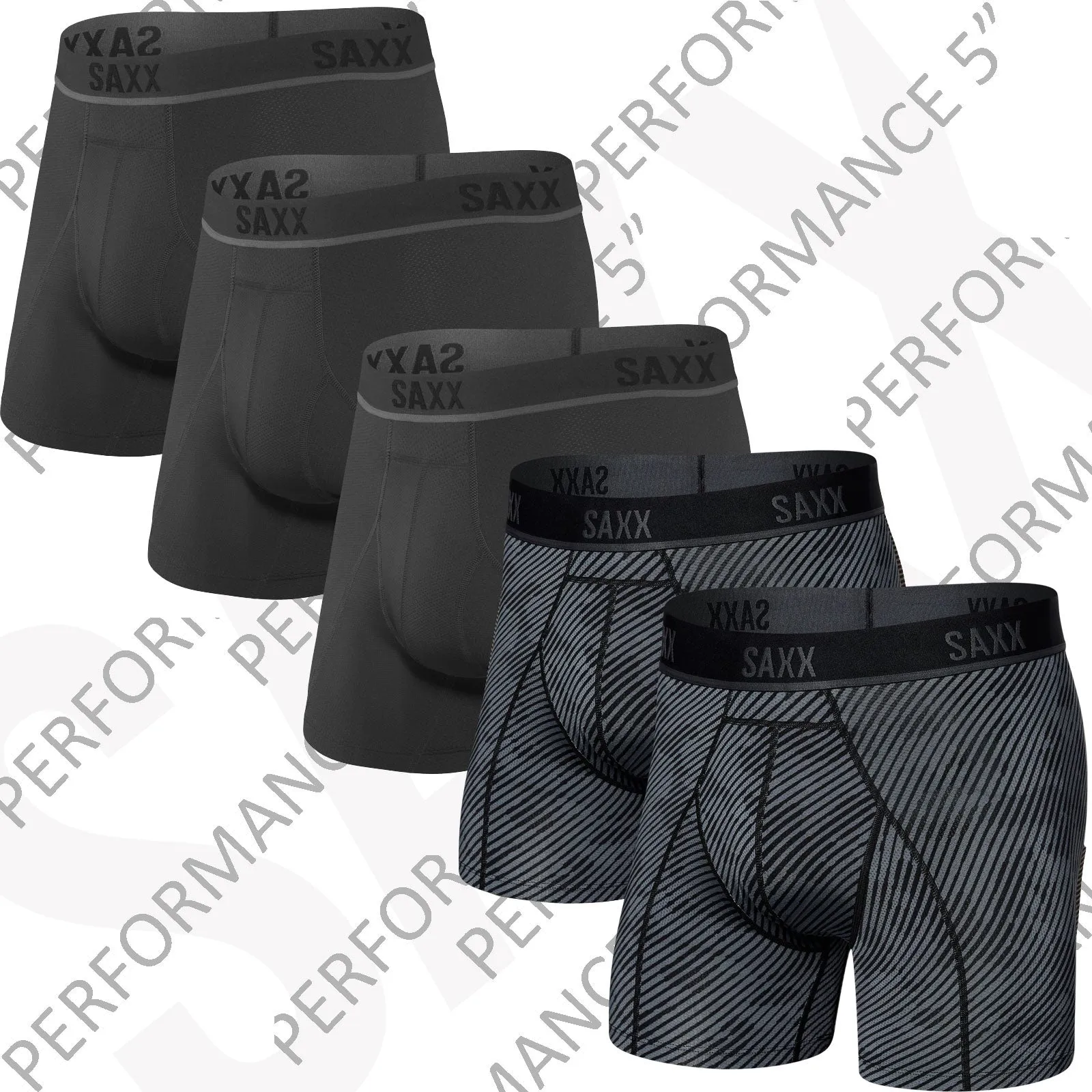 SAXX Men's Kinetic 5" Boxers MULTI PACK {SXBB32-MULTI}