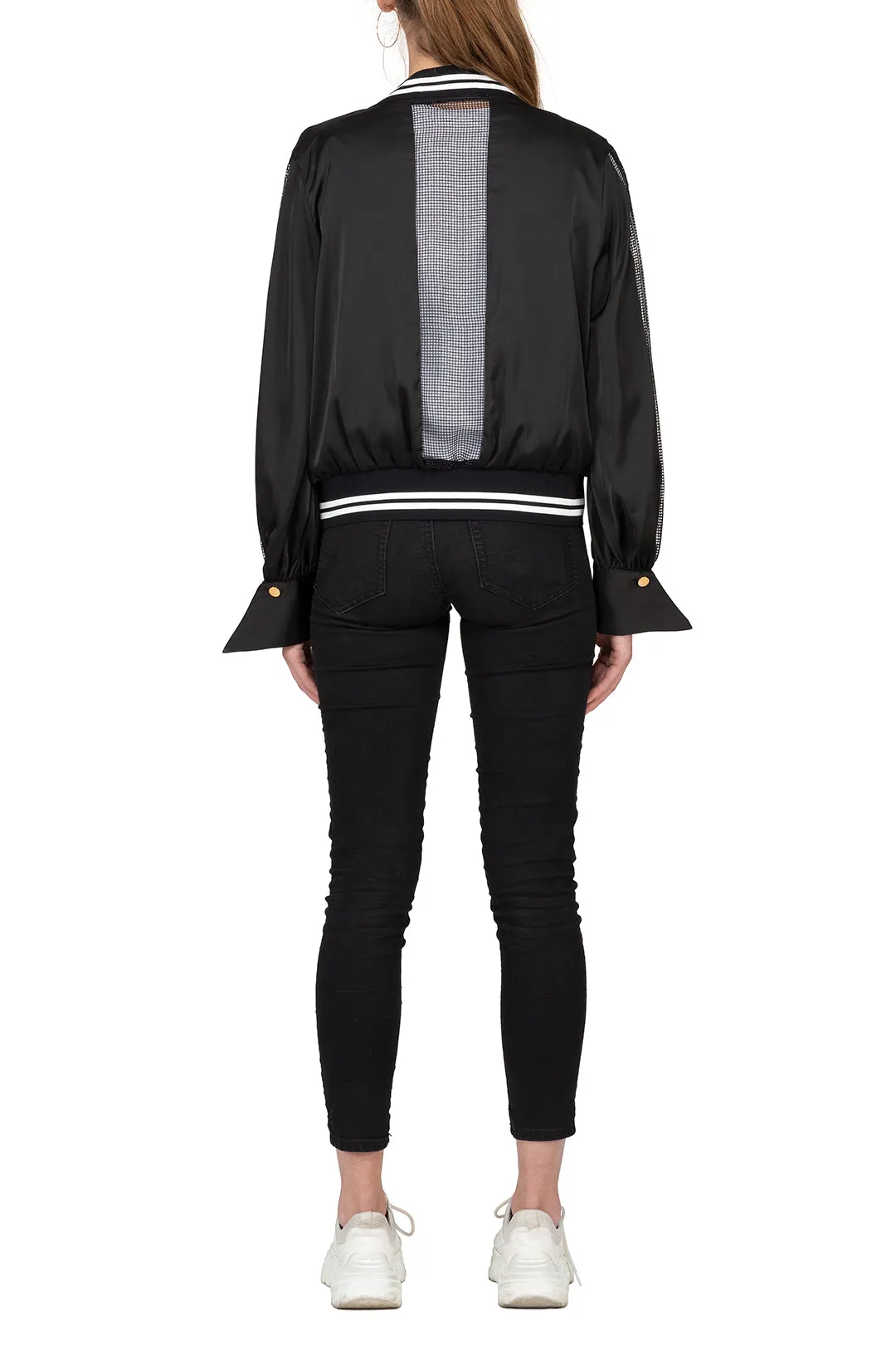 SCANDINAVIA-Long Sleeve Bomber Jacket With Pockets