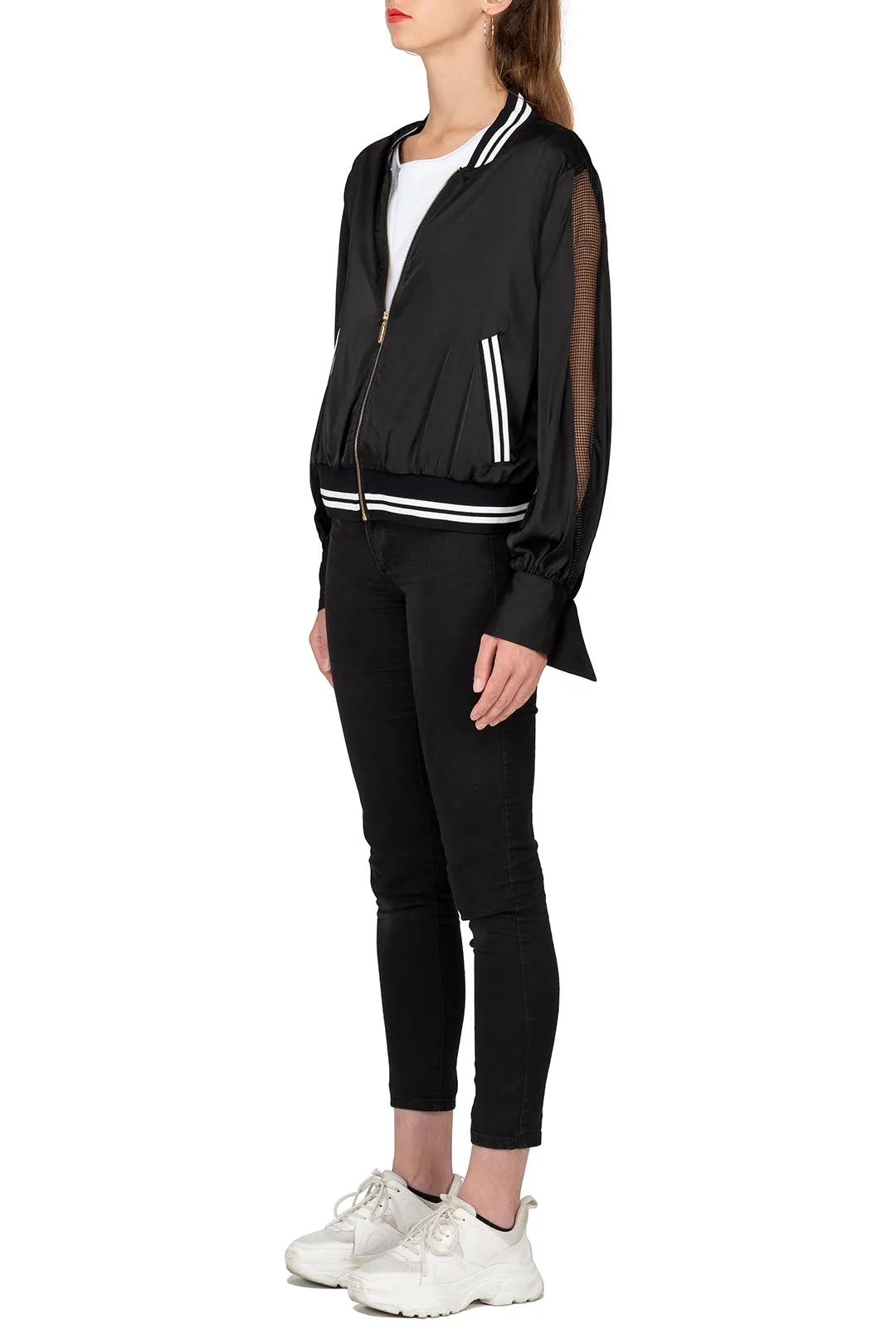 SCANDINAVIA-Long Sleeve Bomber Jacket With Pockets