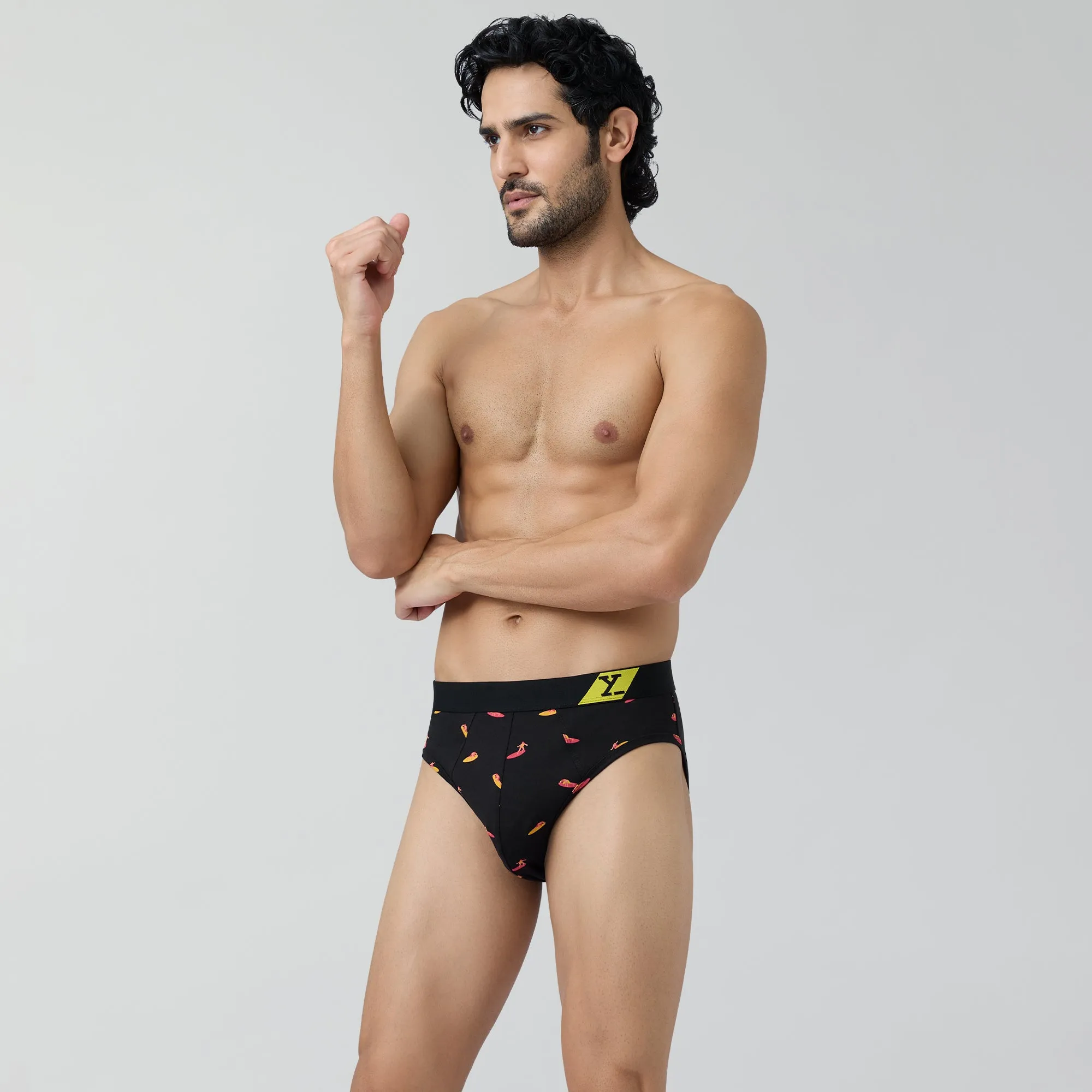 Splash Cotton Stretch Briefs Surfer Black